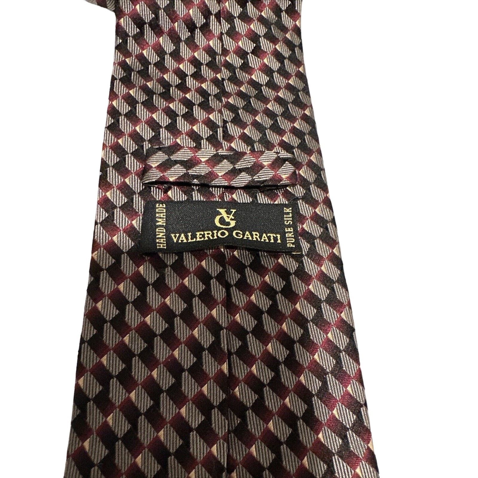 Handmade Valerio Garati HandMade Pure Silk Necktie 31/2 “Wide 60“Long Size ONE SIZE - 6 Thumbnail