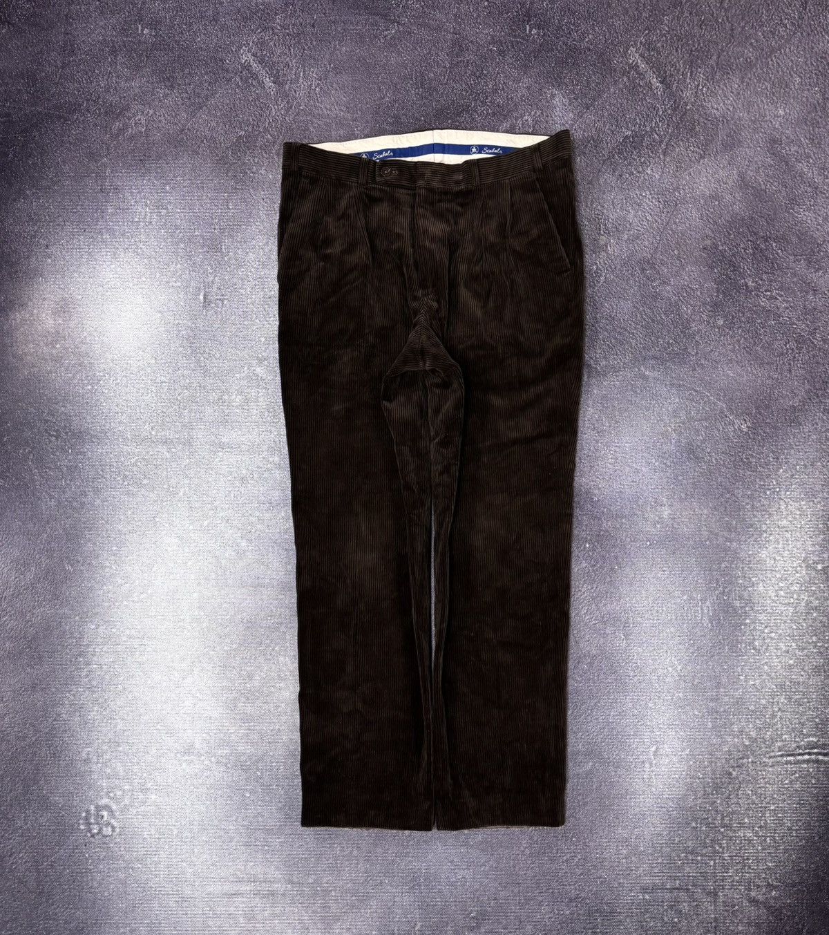 SCABAL Scabal Men’s Brown Cotton Blend Corduroy Pants Trousers Size US 34 / EU 50 - 1 Thumbnail