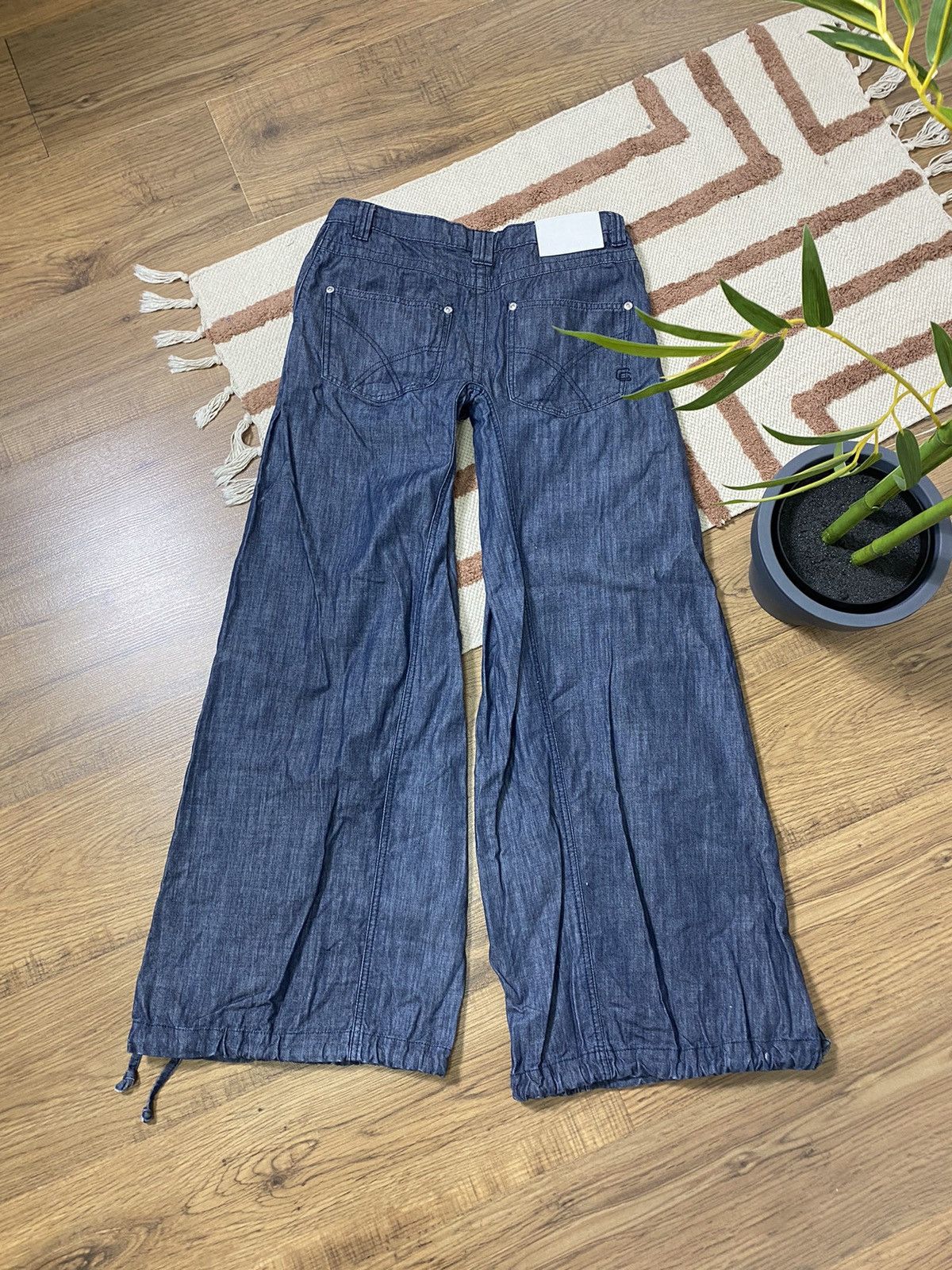 Vintage AVANT GARDE PARACHUTES DENIM TIE PANTS Size 26" / US 2 / IT 38 - 7 Thumbnail