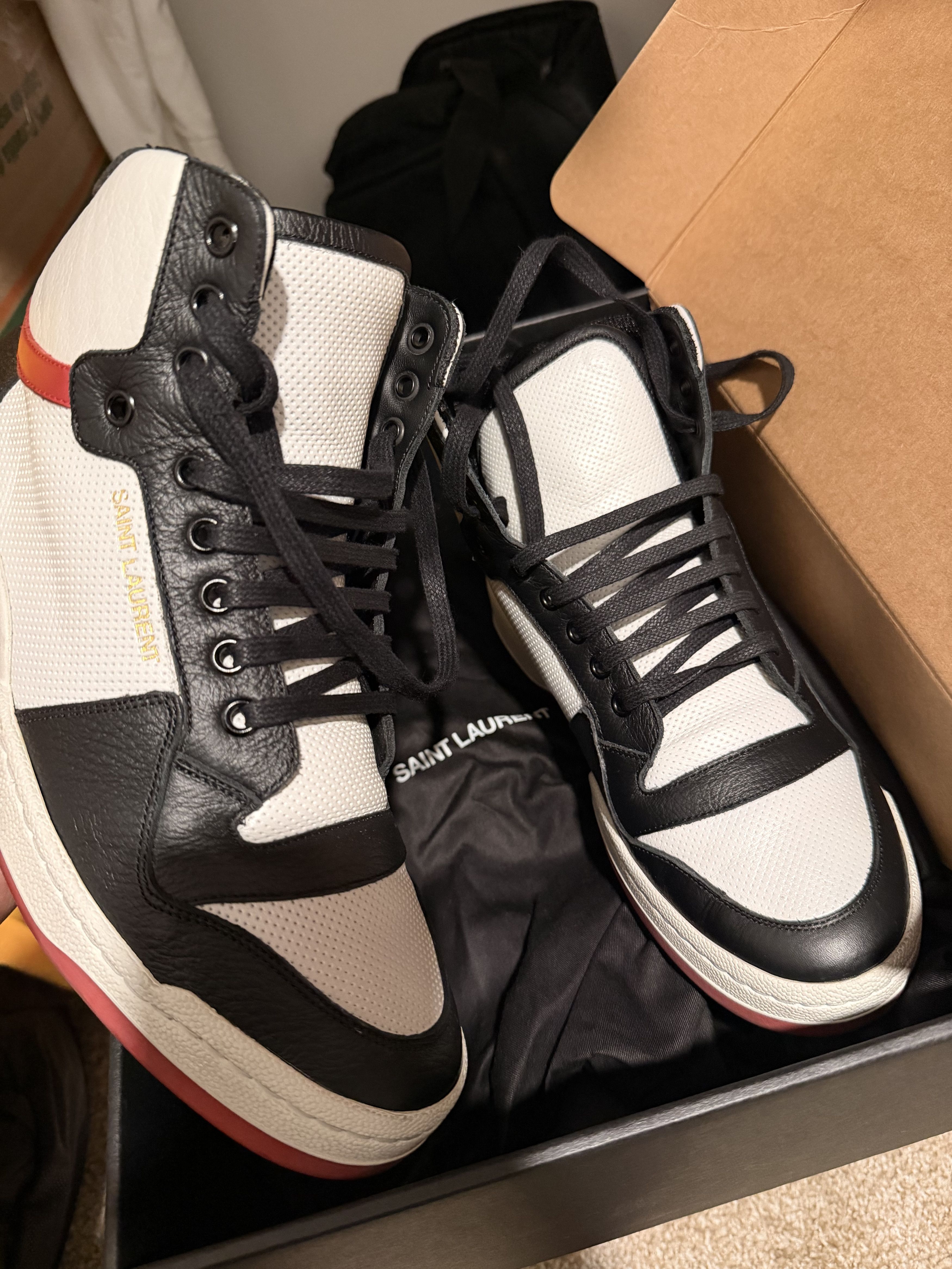 Saint Laurent Paris High top ysl men sneaker Size US 7 / EU 40 - 1 Thumbnail