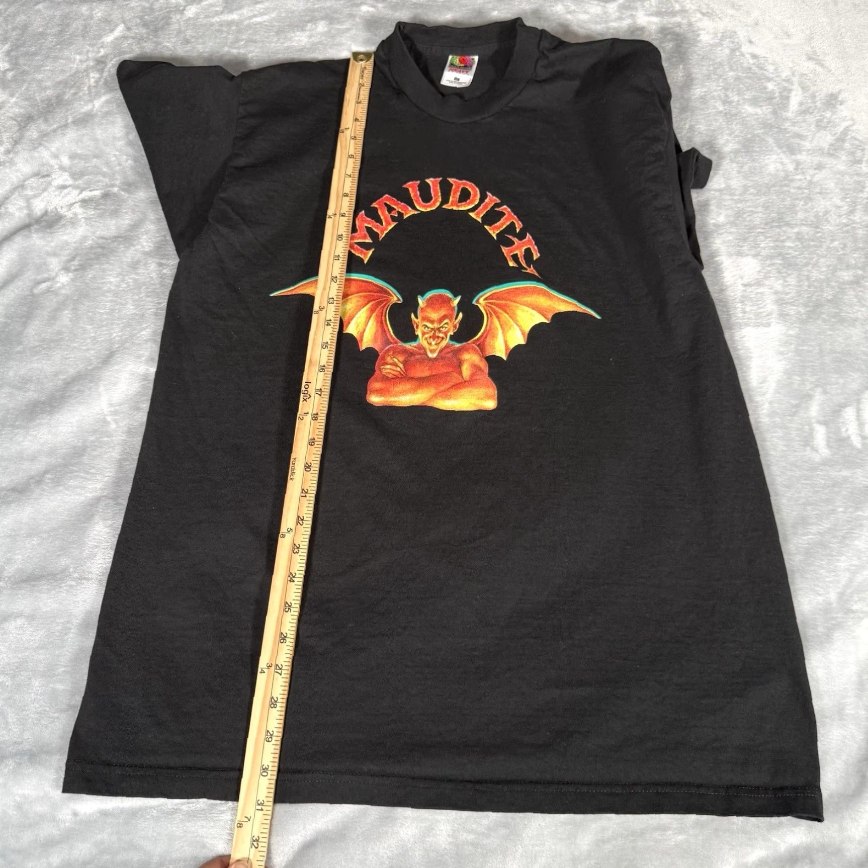 Logo 7 VINTAGE Maudite Belgian Beer T Shirt Mens XL Slim Fit Devil Logo Y2K Size US XL / EU 56 / 4 - 6 Thumbnail