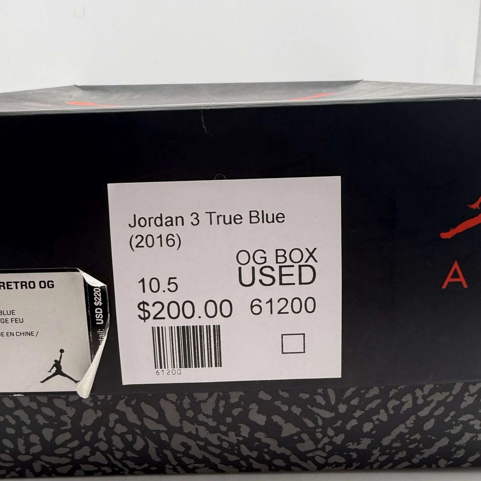 Nike Air Jordan 3 Retro OG True Blue 2016 Size US 10.5 / EU 43-44 - 9 Thumbnail