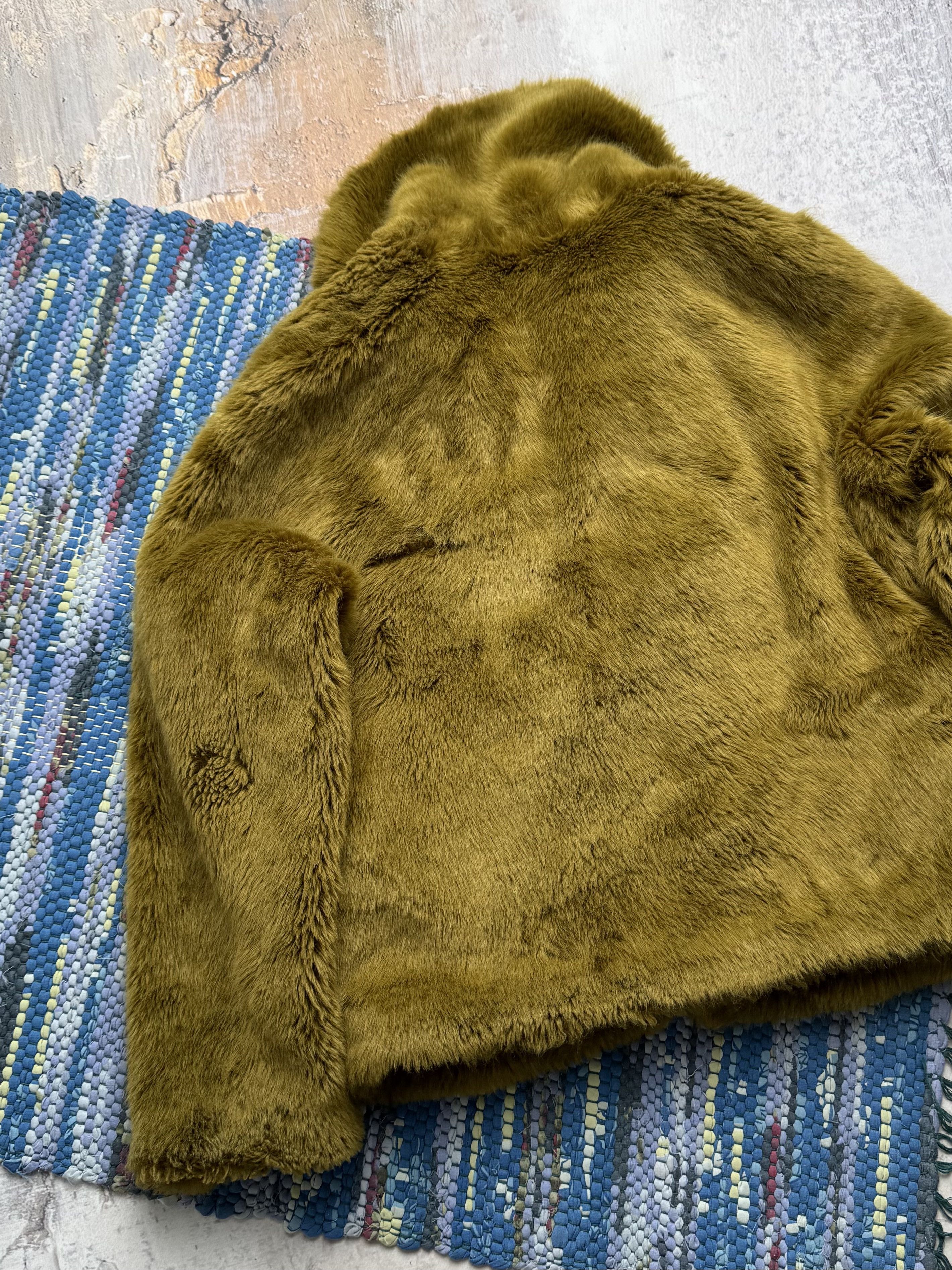 Vintage Vintage Cropped Faux Fur Jacket A8(V1)D15 Size L / US 10 / IT 46 - 7 Thumbnail