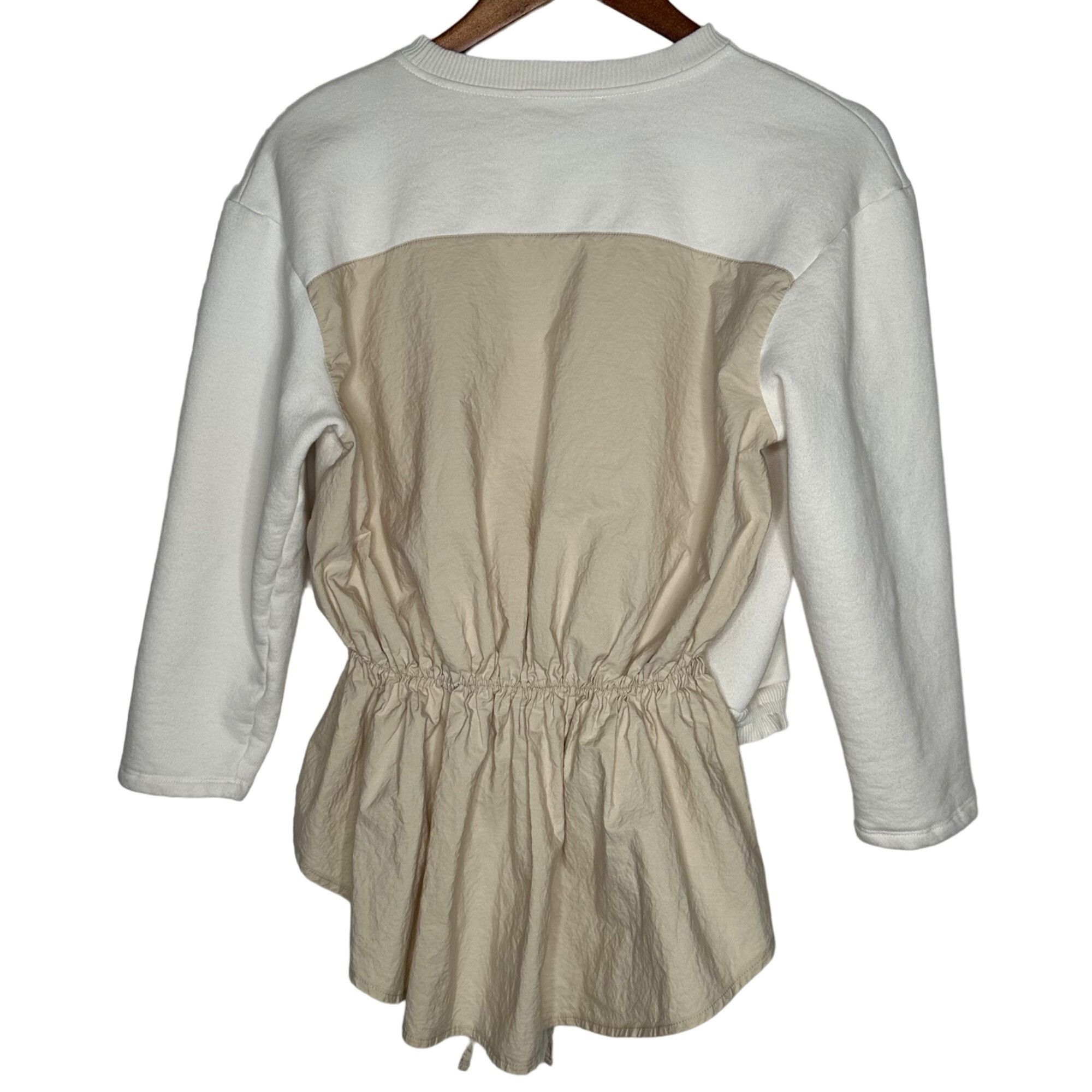 Zara Zara combination sweatshirt Cream Sz Medium Size M / US 6-8 / IT 42-44 - 7 Thumbnail