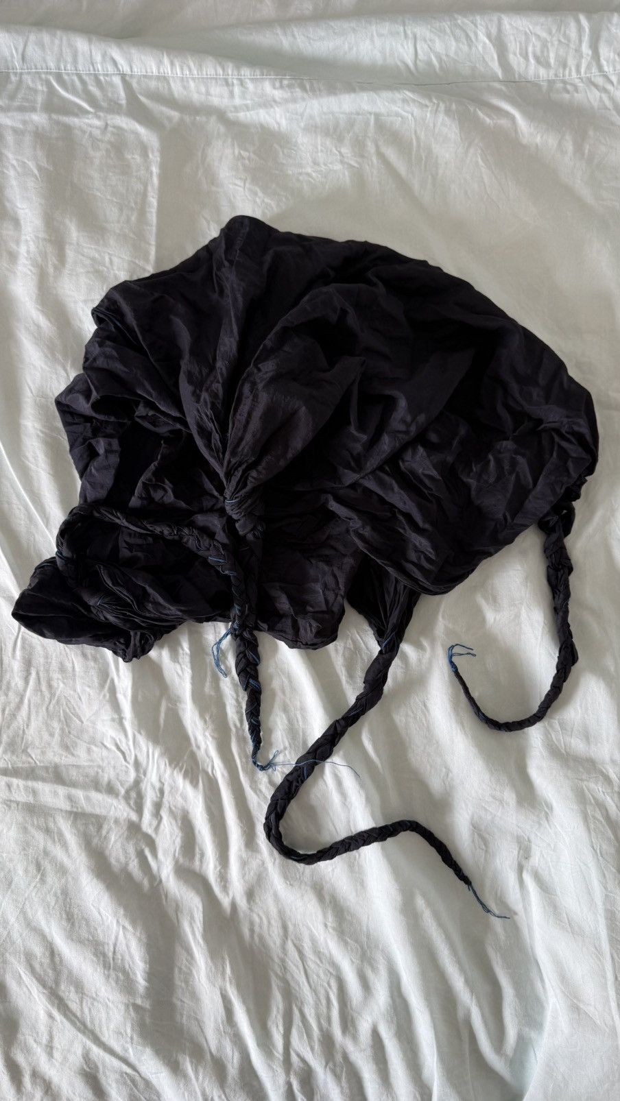 Damir Doma Scarf Braided Cotton Silk Inky Black Belgium