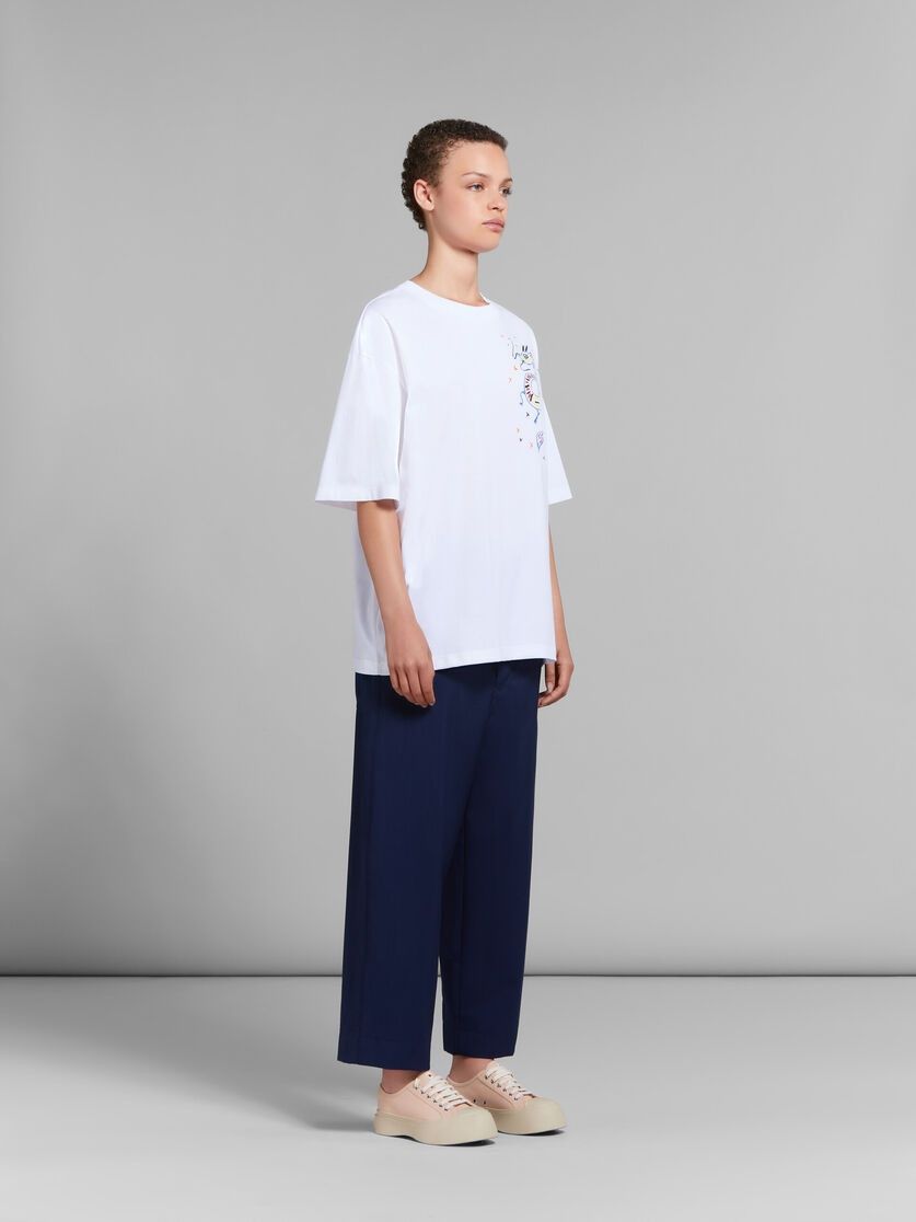 Marni o1f1d3z0625 T-Shirt in White Size XS / US 0-2 / IT 36-38 - 5 Thumbnail
