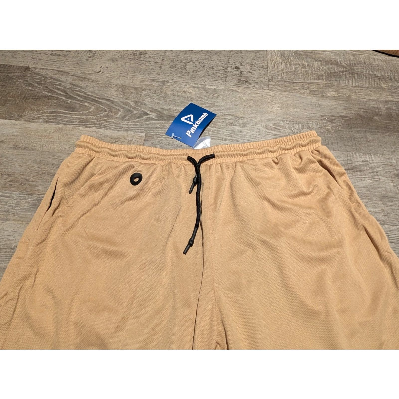 Vintage Pinkbomb 2 in 1 Running Shorts Mens Khaki NWT Lined Stretch Size 3XL NEW Size US 39 - 3 Thumbnail