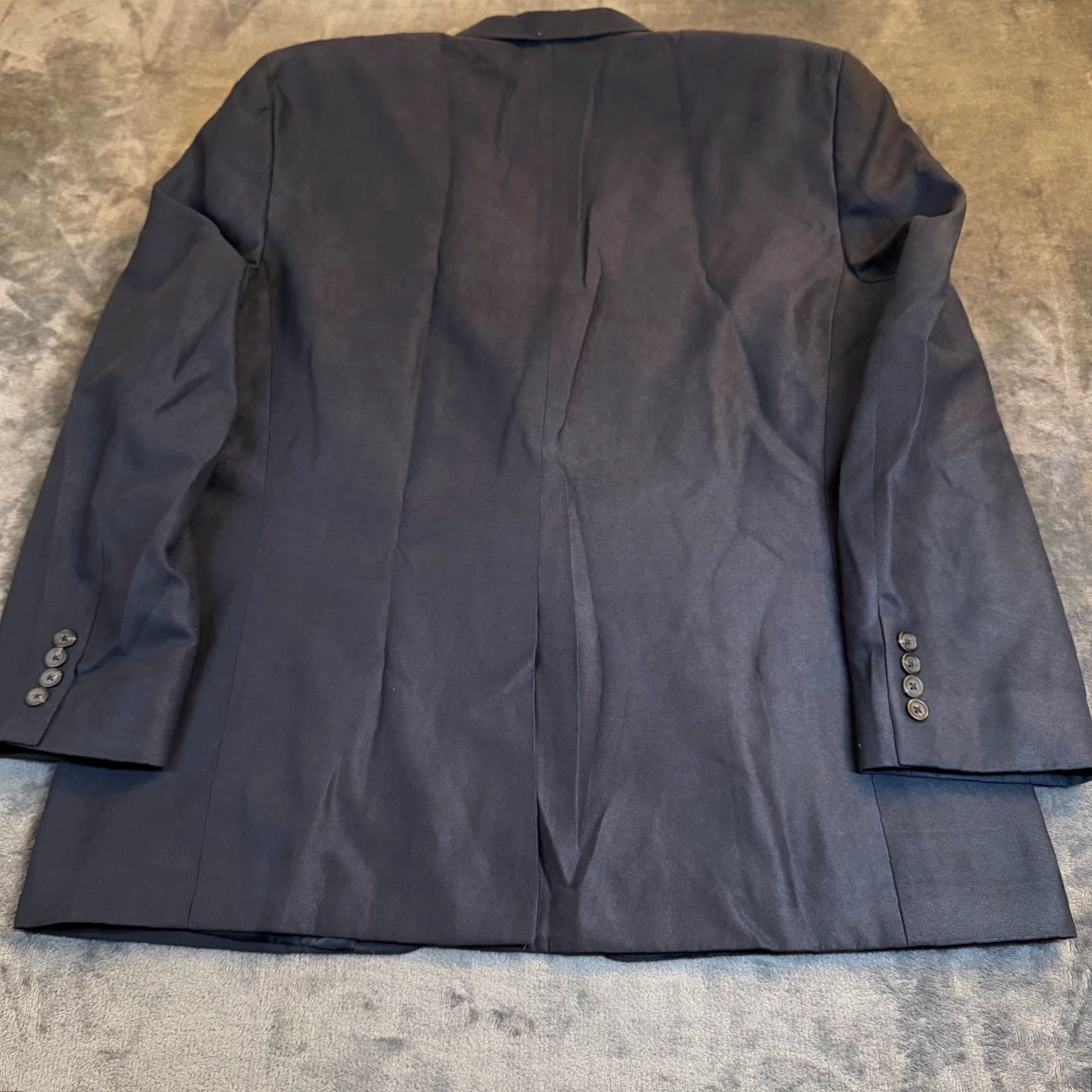 Chaps Chaps Blazer Navy Blue Two-Button Paisley Lined 46R Mens Jacket Coat Regular Blazer Tux Formal Business Pants Optional Size 46R - 5 Thumbnail