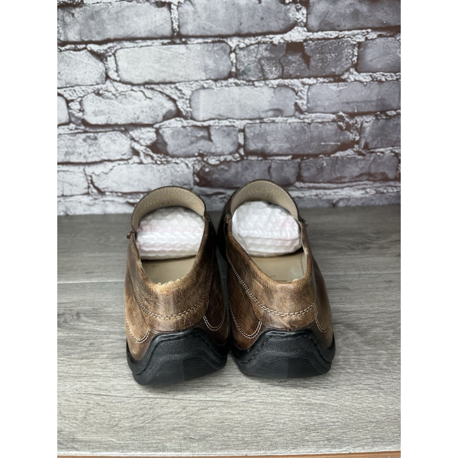 Ecco ECCO Brown Leather Slip On Casual Loafers Driving Shoes Men Size US 13 / EU 46 - 3 Thumbnail