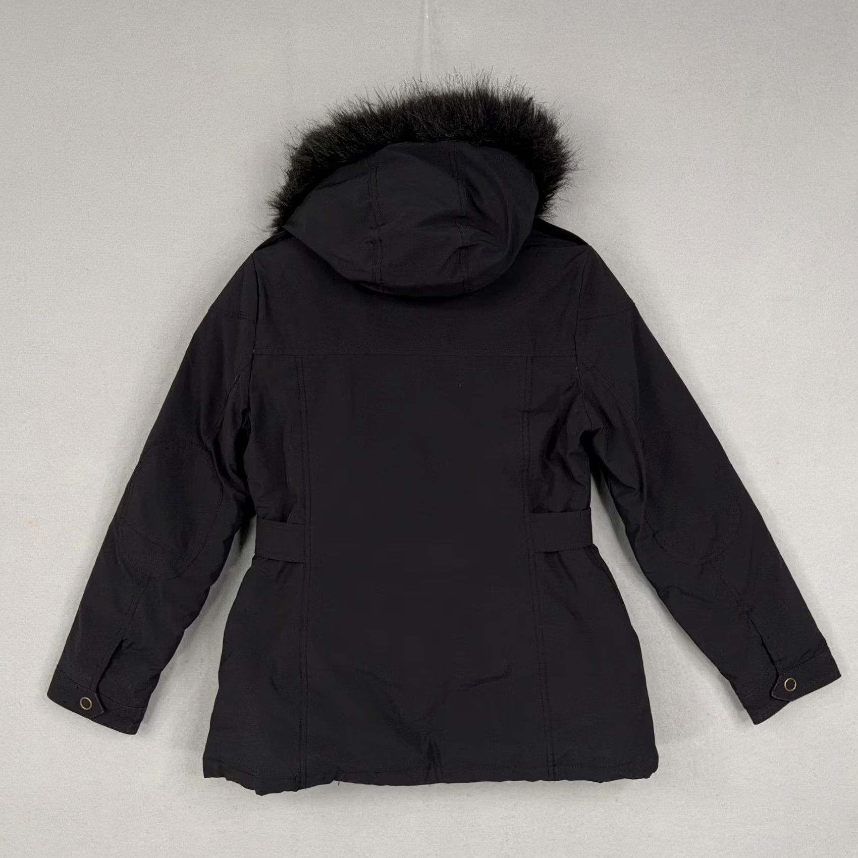 Banana Republic Banana Republic Jacket Womens Small Black Down Parka Hooded Fur Trim Coat Shirt? Size S / US 4 / IT 40 - 6 Thumbnail