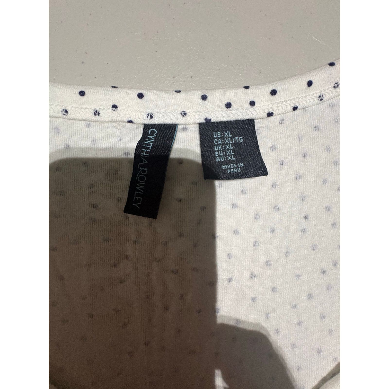 Cynthia Rowley Cynthia Rowley Women’s XL V Neck Short Sleeve Top Size XL / US 12-14 / IT 48-50 - 3 Thumbnail