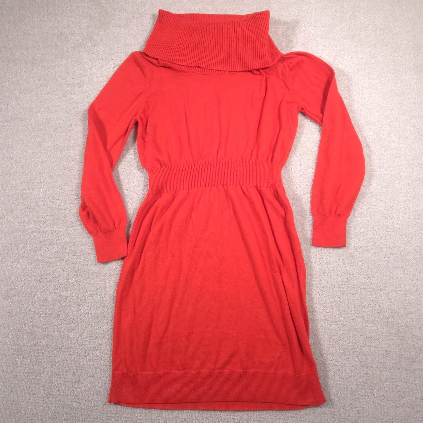 Old Navy Old Navy Knit Turtleneck Sweater Dress Womens Large Orange Long Sleeve Size L / US 10 / IT 46 - 2 Thumbnail