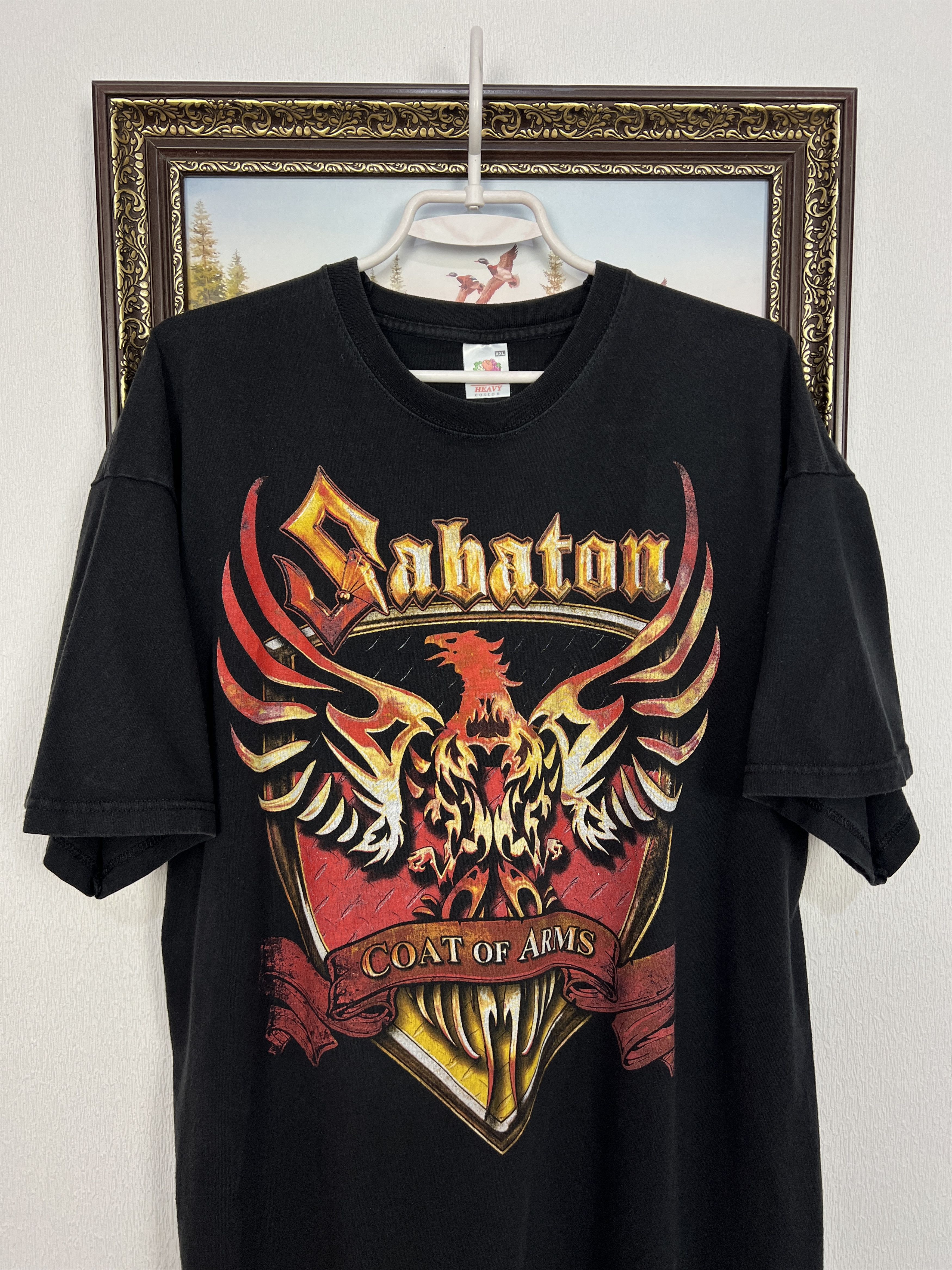 Fruit Of The Loom Vintage Sabaton Coat of Arms Over Print Shirt Tee Big Logo Size US XXL / EU 58 / 5 - 2 Thumbnail