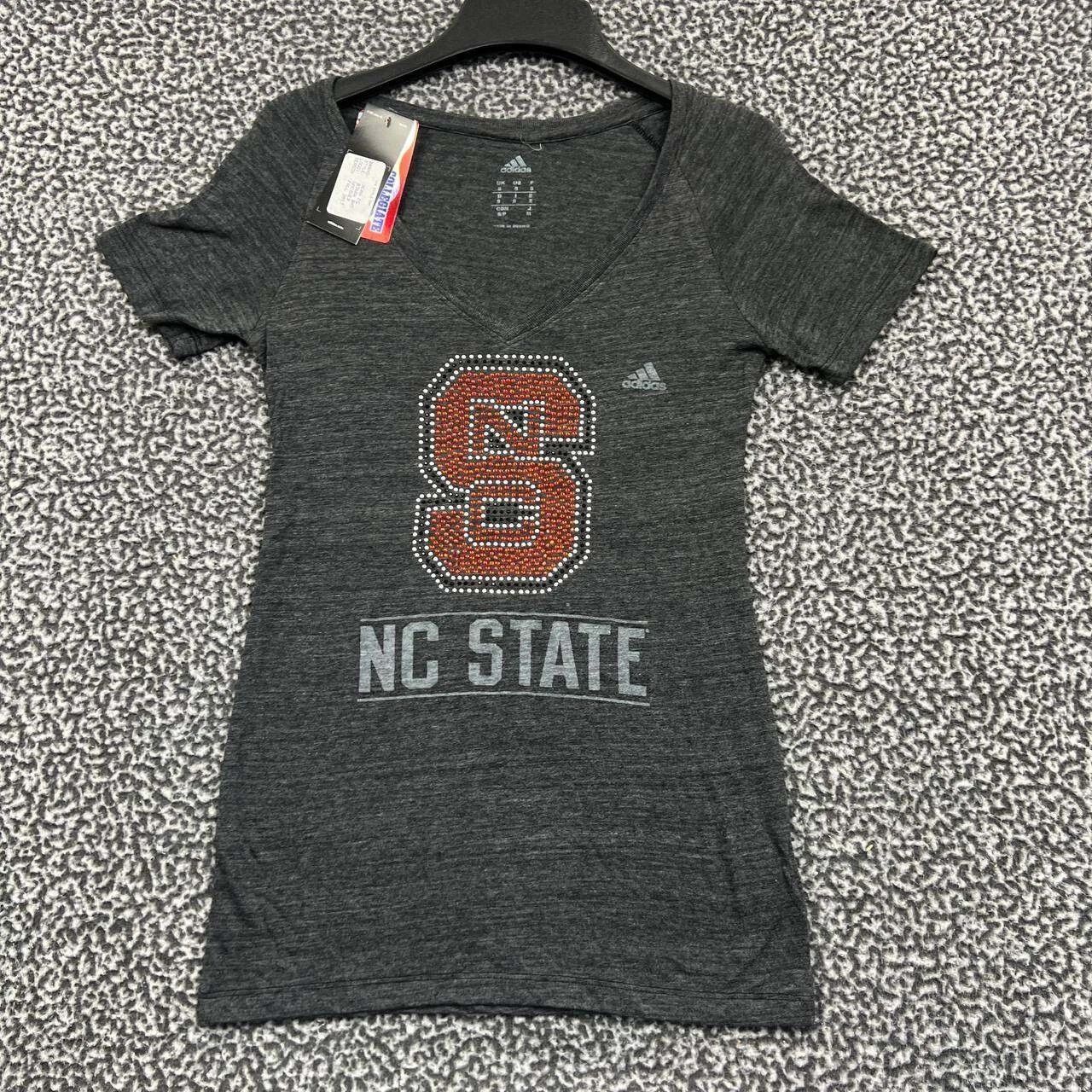 Adidas NC State Wolfpack Shirt Women Adidas Short Sleeve V-Neck S Size S / US 4 / IT 40 - 1 Thumbnail