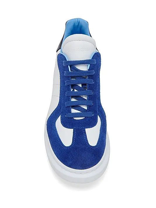 Alexander McQueen os11x0126 Suede & Leather Retro Oversized Sneakers Size US 8 / EU 41 - 4 Thumbnail