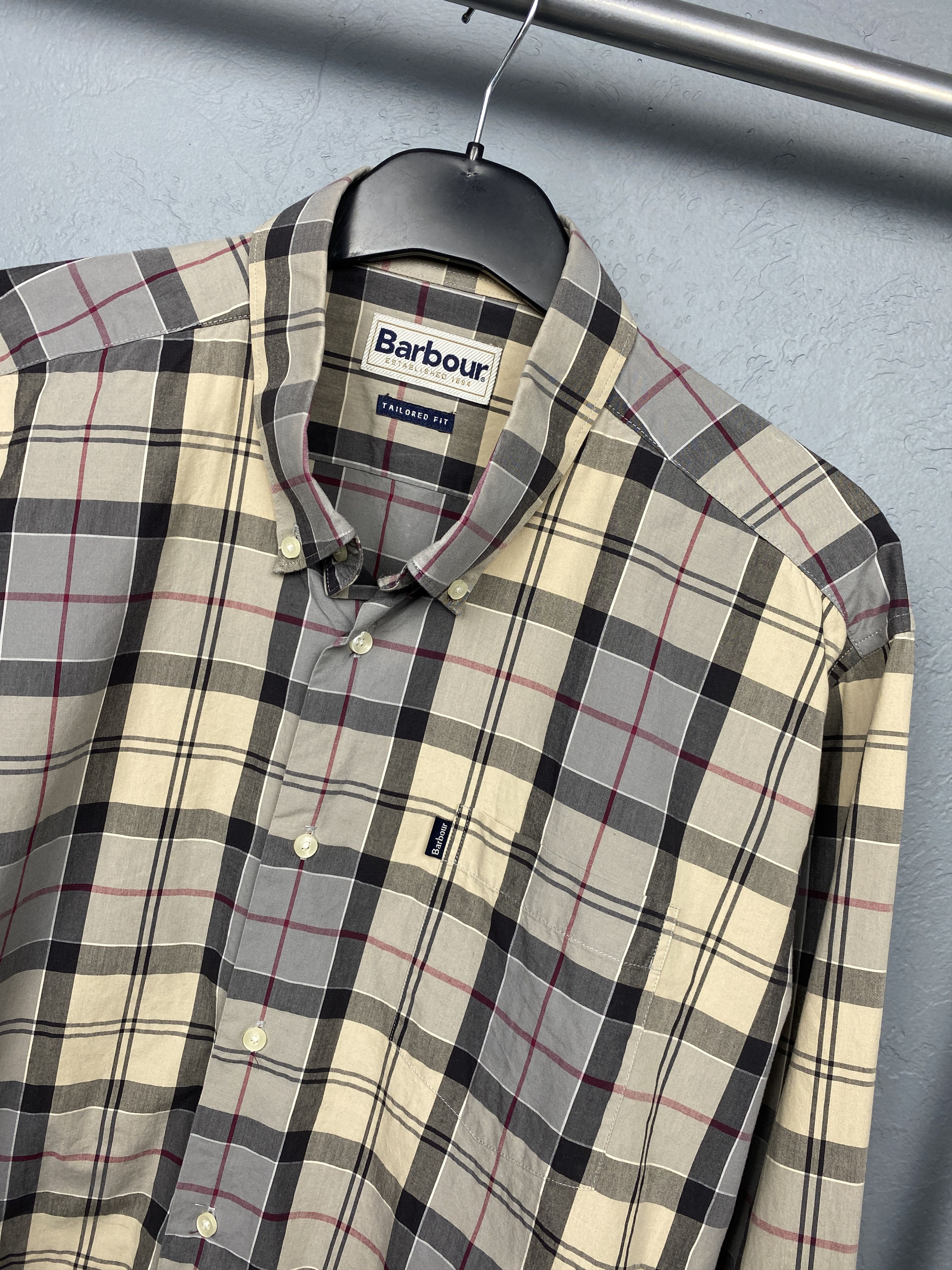 Barbour Barbour Vintage Mens Tartan Plaid Long Sleeve Shirt Size US XL / EU 56 / 4 - 2 Thumbnail