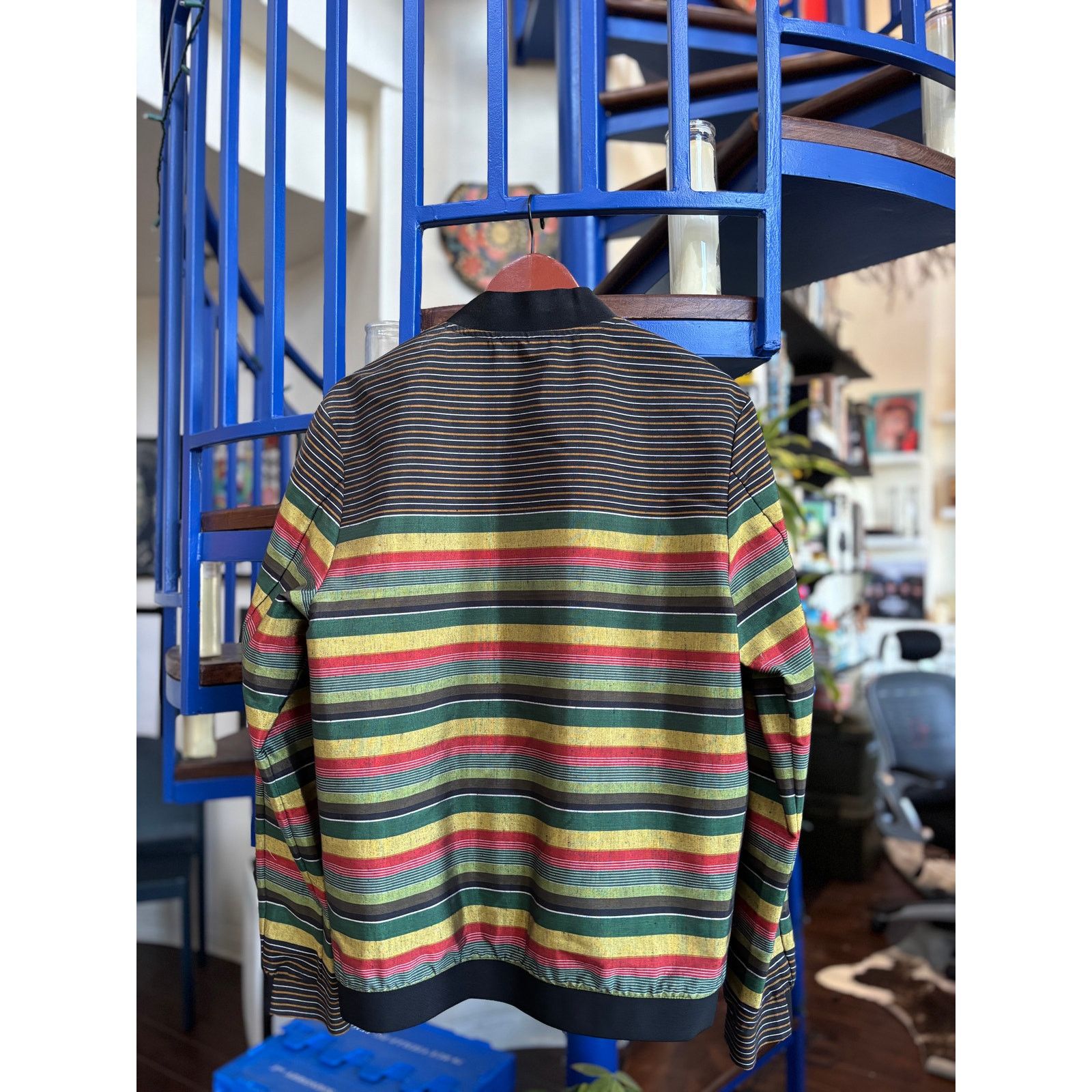 Scotch & Soda Scotch & Soda Multicolor Striped Bomber Jacket Size L Size US L / EU 52-54 / 3 - 2 Thumbnail