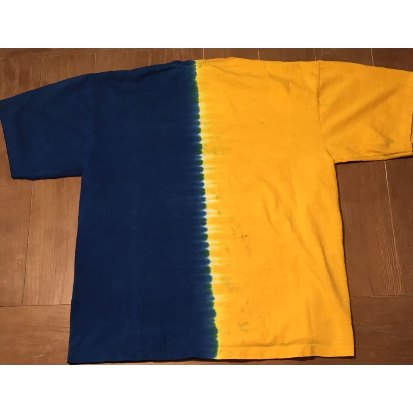 Vintage VINTAGE Alore T-Shirt Stitch Tee - Shirt - XL - Blue and Gold Tie-Dye - Single Stitch - Men Mens 40s-70s Inspired? Size US XL / EU 56 / 4 - 4 Thumbnail