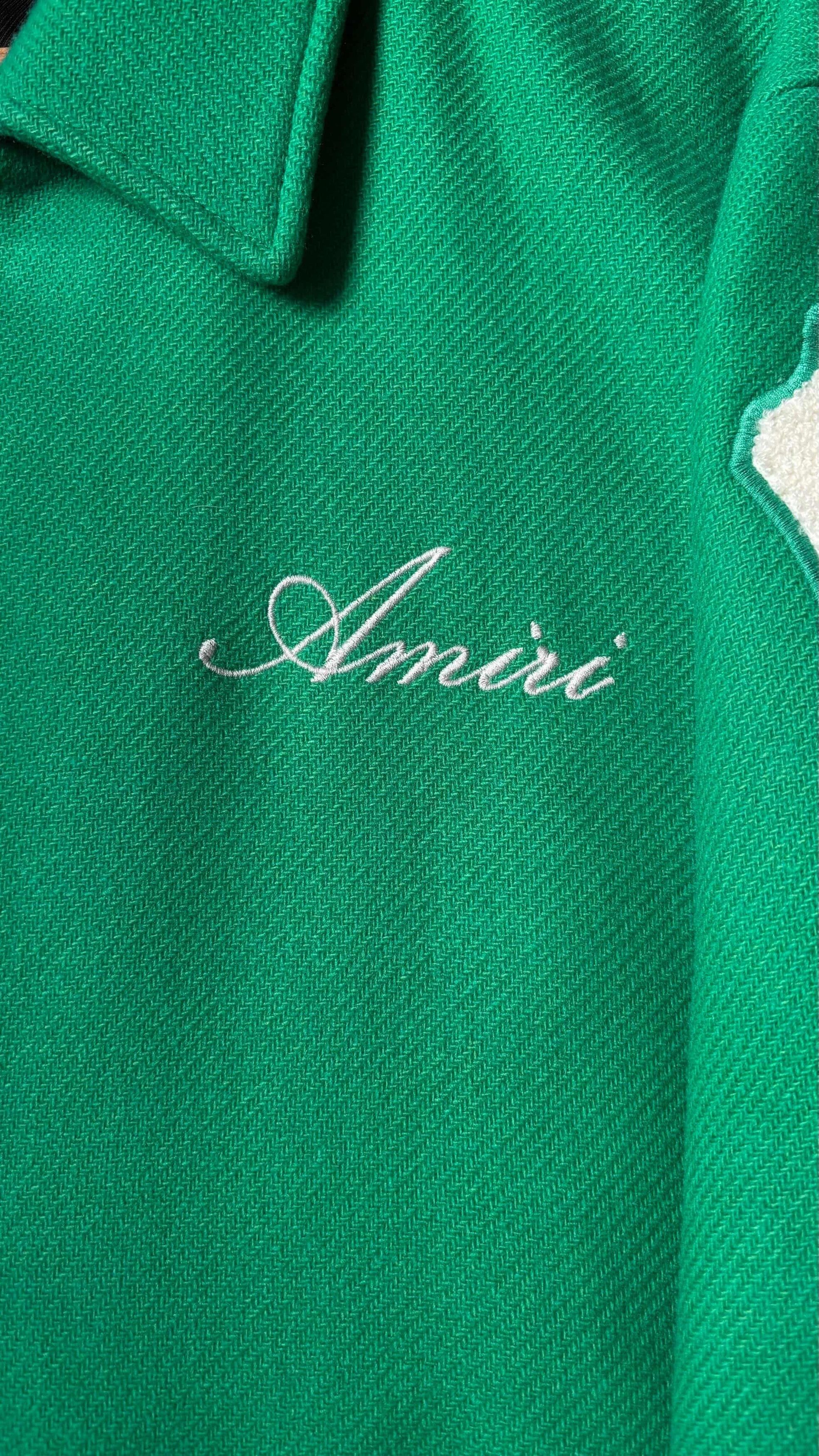 Amiri Amiri Bones Varsity Jacket Green - dmc99 Size US M / EU 48-50 / 2 - 12 Thumbnail