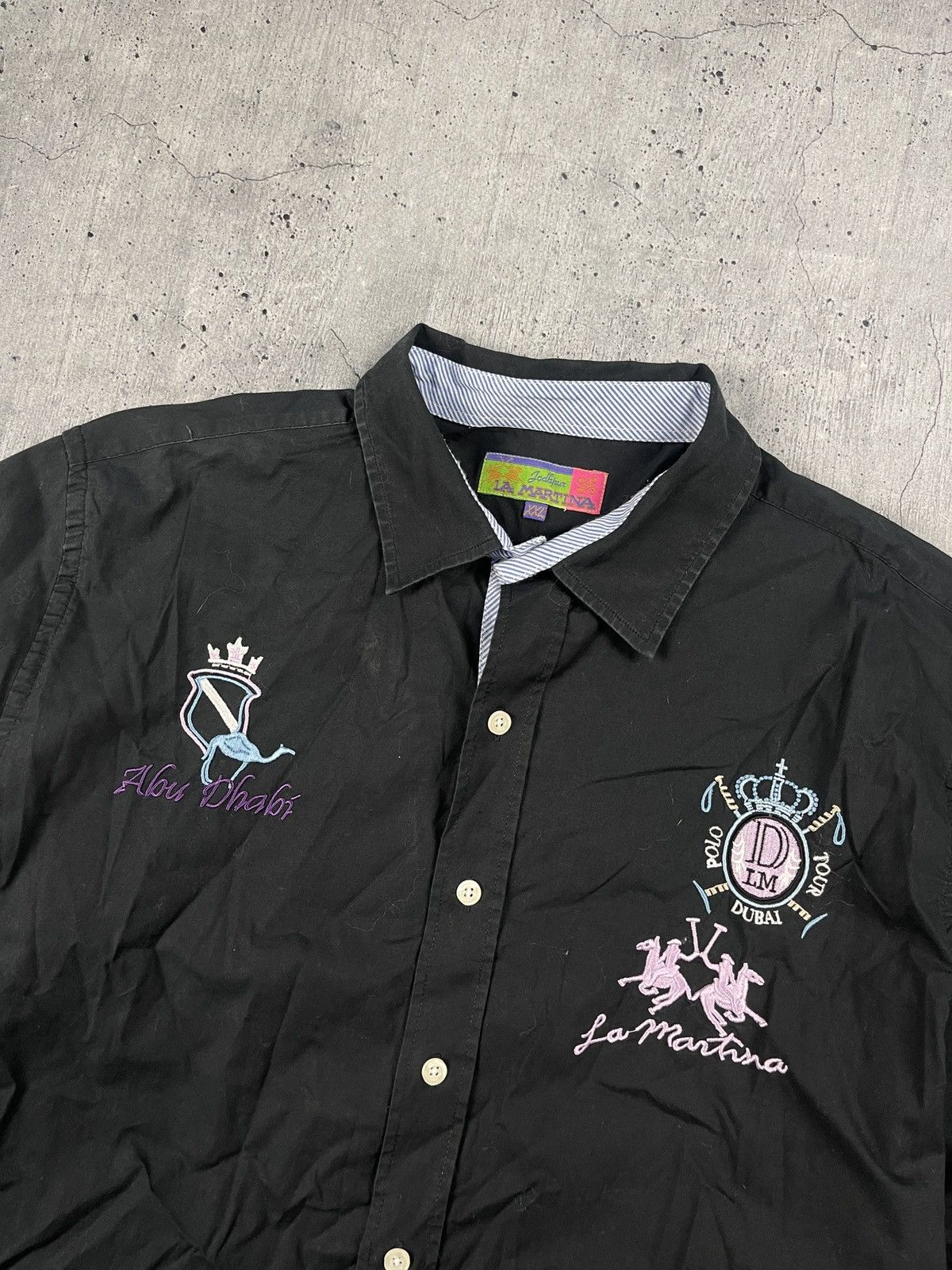 La Martina × Vintage La Martina Abu Dhabi Dubai vintage big logo shirt Size US L / EU 52-54 / 3 - 3 Thumbnail