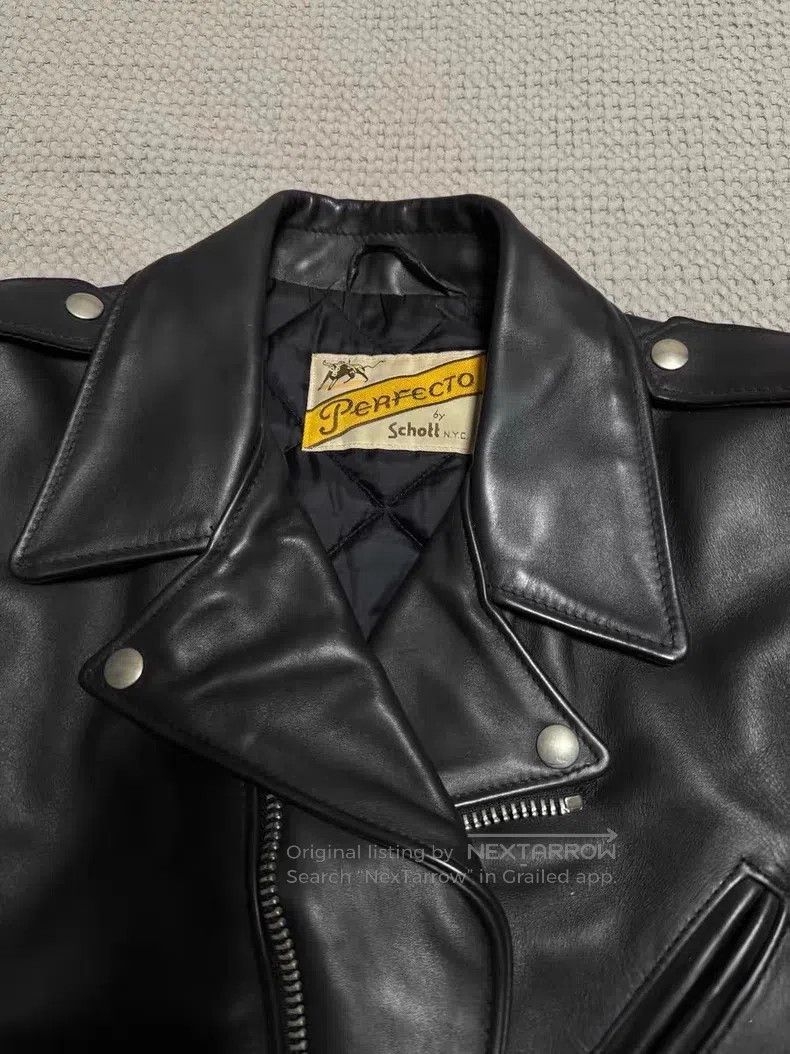 Schott Schott Diagonal zipper leather jacket Size US XL / EU 56 / 4 - 2 Thumbnail