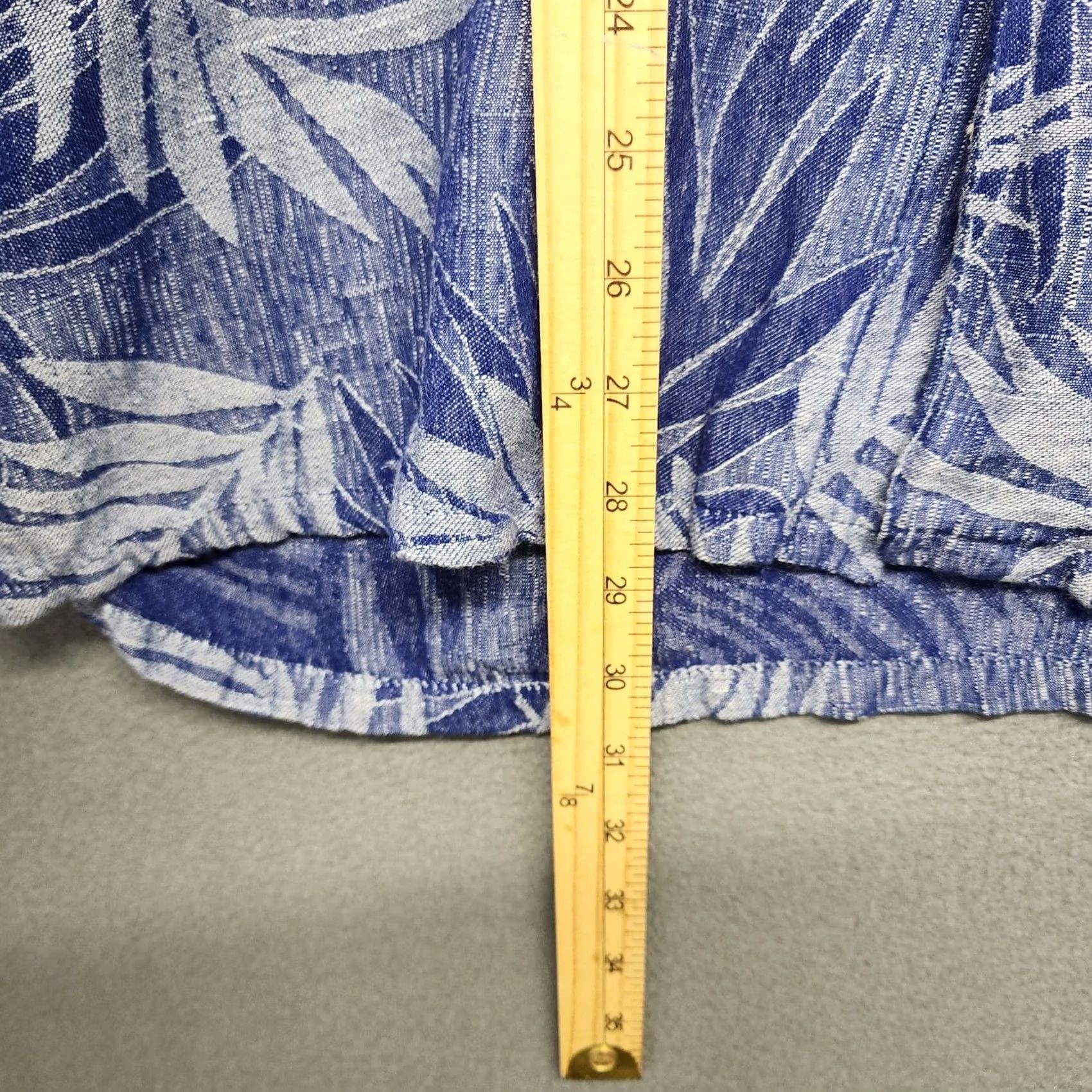 Tasso Elba Tasso Elba Island Shirt XL Men Blue Silk Linen Short Sleeve Button-Up Floral Button-Up Shirt Size US XL / EU 56 / 4 - 7 Thumbnail