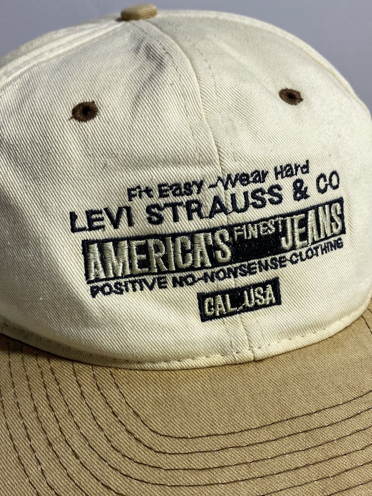 Levi's Vintage 70s 80s Rare Levi’s USA Distressed Baseball Cap Size ONE SIZE - 8 Thumbnail