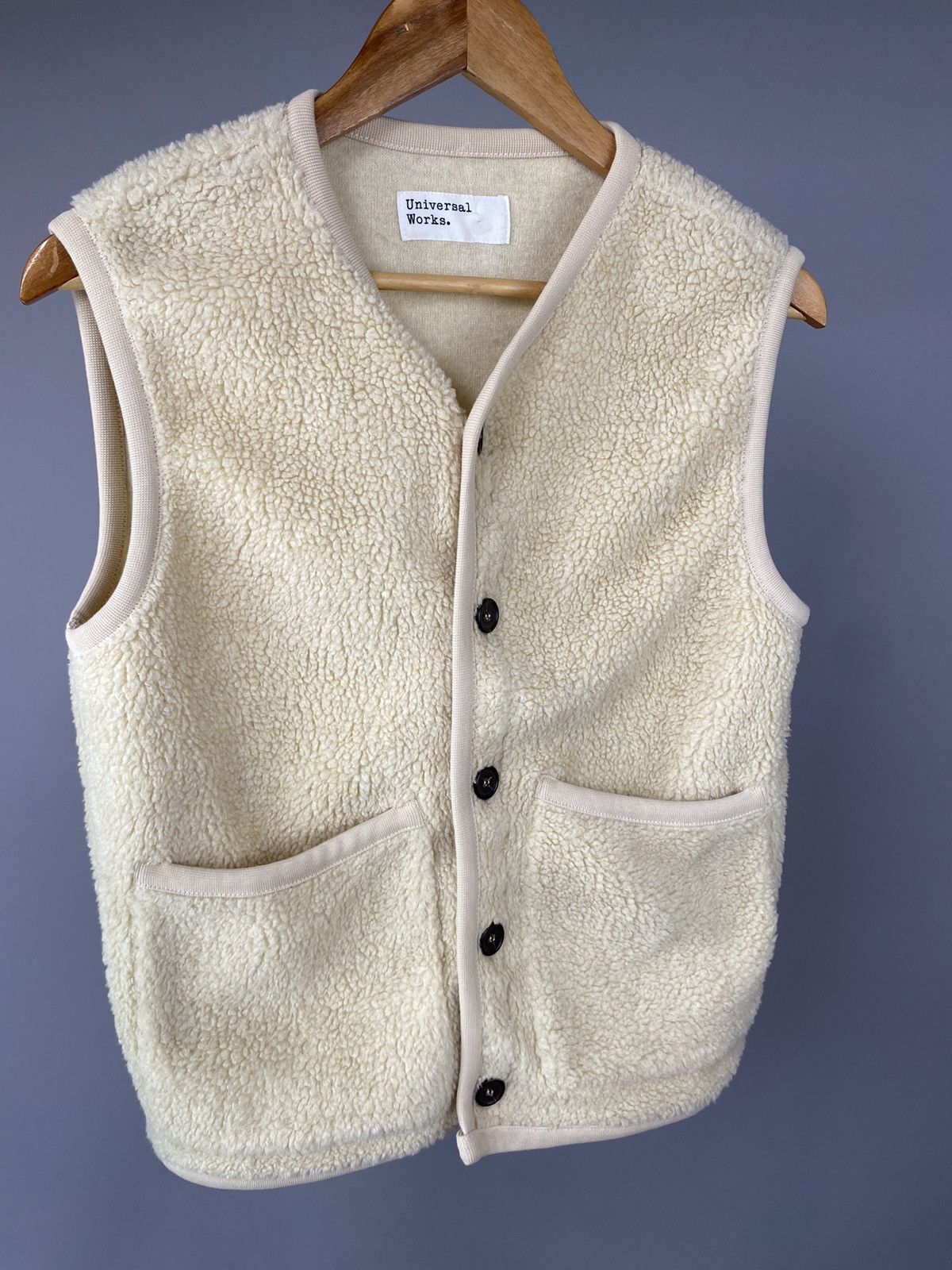 Japanese Brand × Universal Works Universal Works Cream Fleece Vest – Size S Size US S / EU 44-46 / 1 - 2 Thumbnail