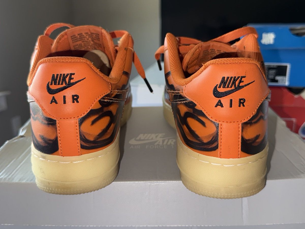 Nike Nike Air Force 1 Low ‘ Orange Skeleton Halloween ’ Size US 8.5 / EU 41-42 - 4 Thumbnail