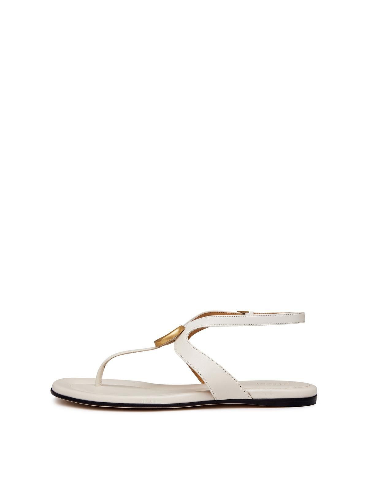 Gucci o1s1wg110225 Women's Double G Thong Sandals in White Size US 9 / IT 39 - 3 Thumbnail