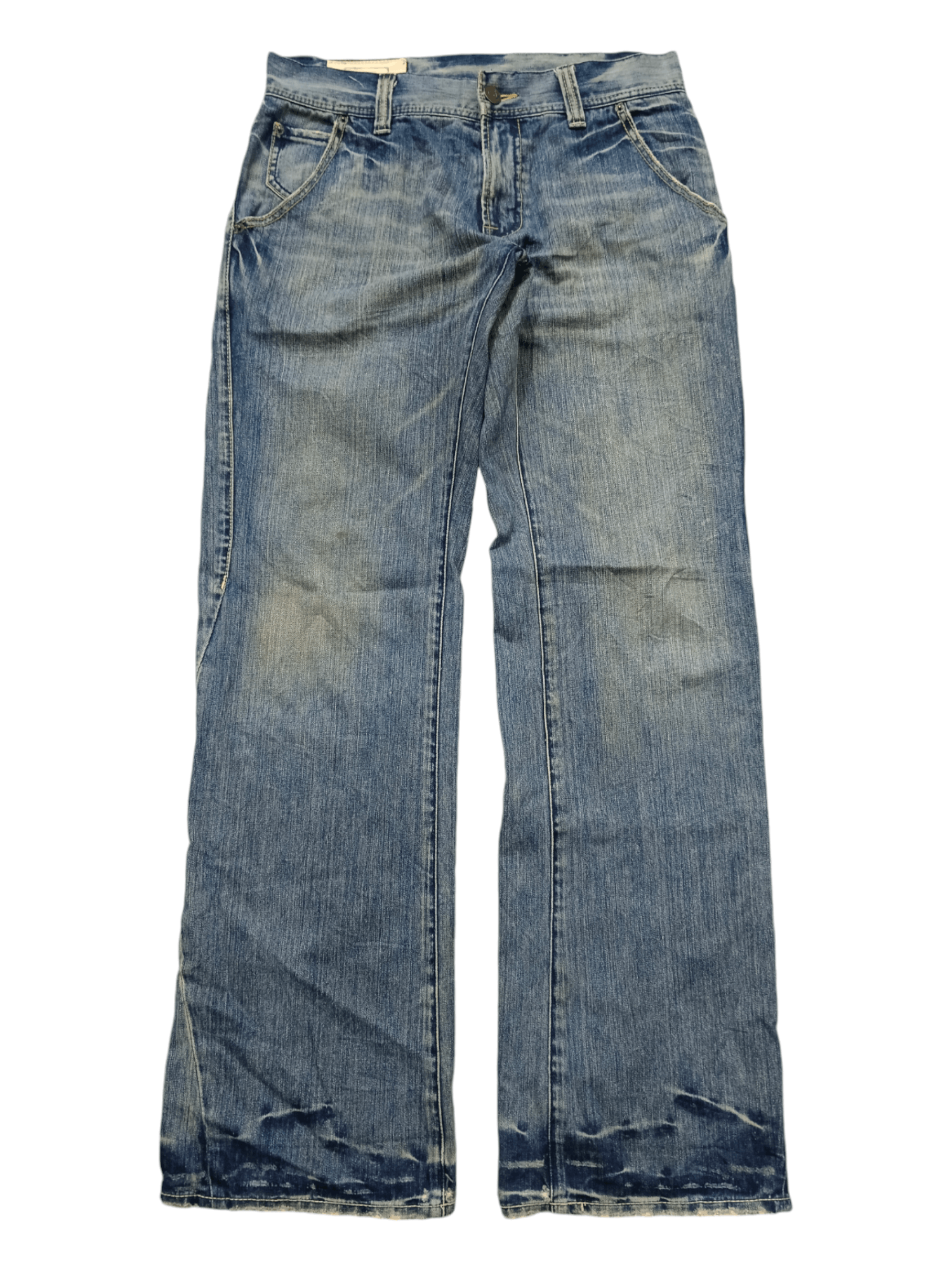Japanese Brand DISTRESSED RUSH HOUR WIDE DENIM PANTS Size US 32 / EU 48 - 1 Thumbnail