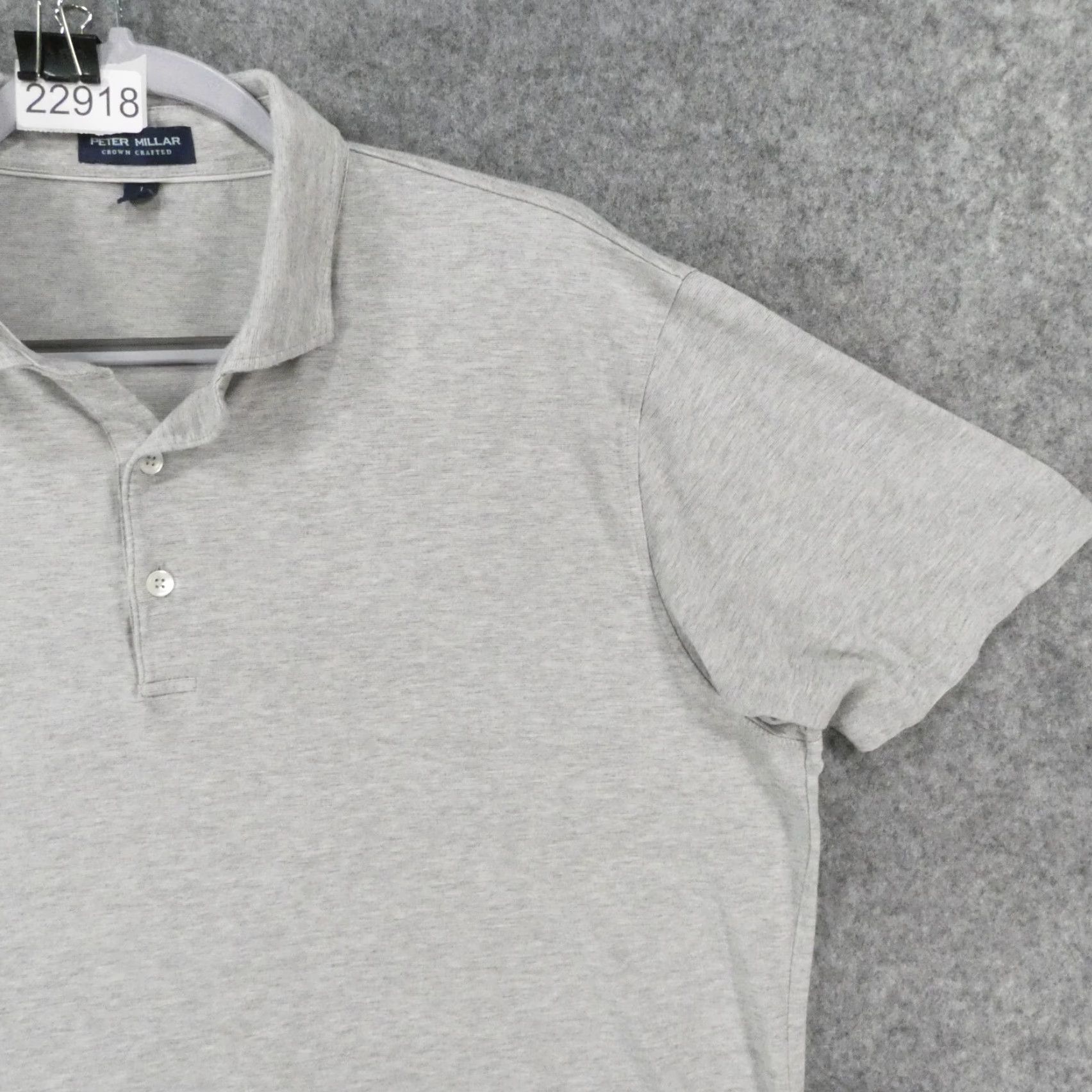 Peter Millar Peter Millar Crown Crafted Polo Mens Large Gray Striped Golf Shirt Size US L / EU 52-54 / 3 - 6 Thumbnail