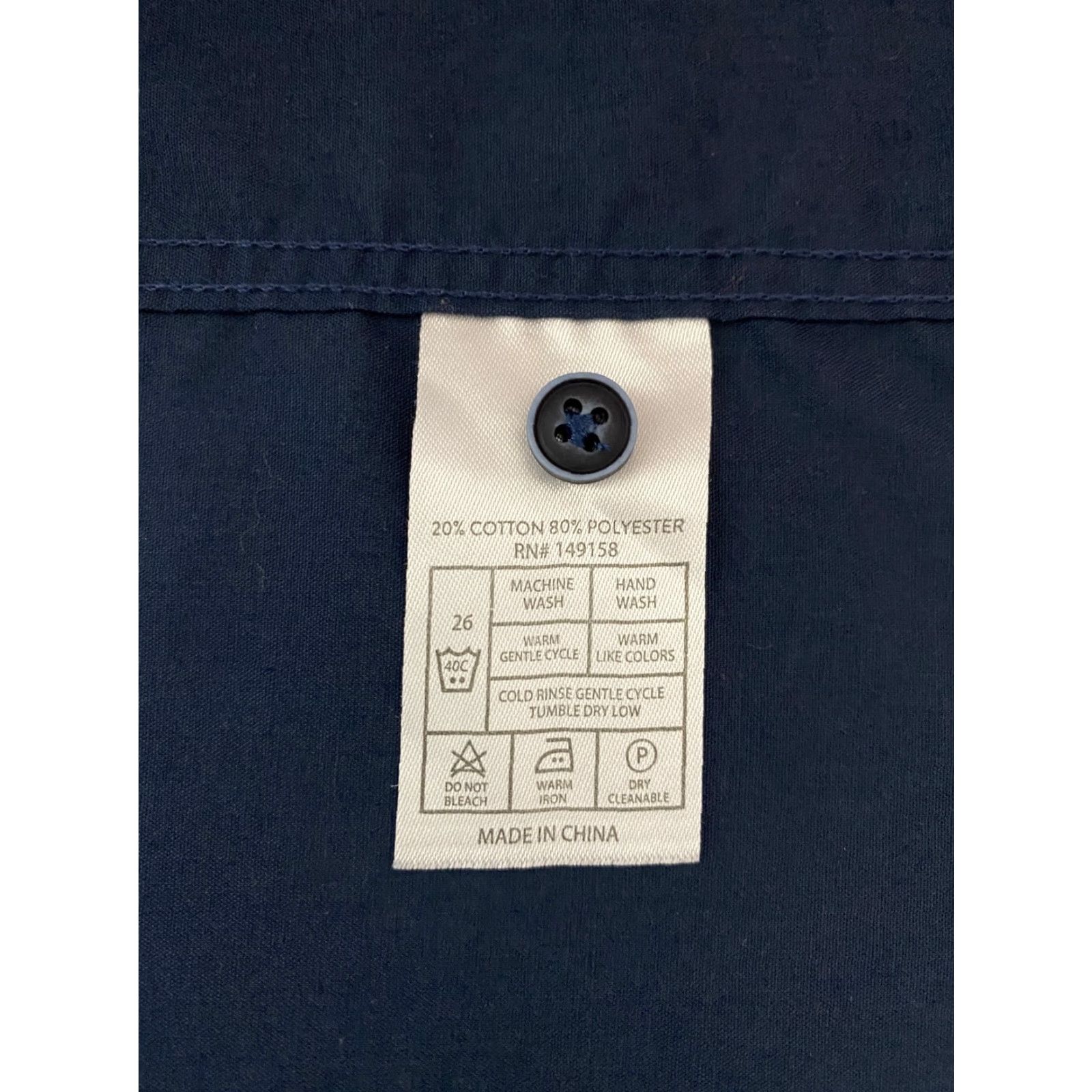 Vintage Voyage Shirt Mens XL Navy Blue Floral Pocket Short Sleeve Button Up Casual Size US XL / EU 56 / 4 - 7 Thumbnail