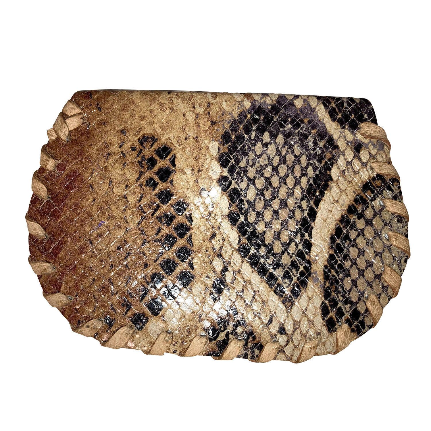 Handmade Mexican Artisan Hand Made Snake Skin Leather Change Purse Size ONE SIZE - 2 Thumbnail