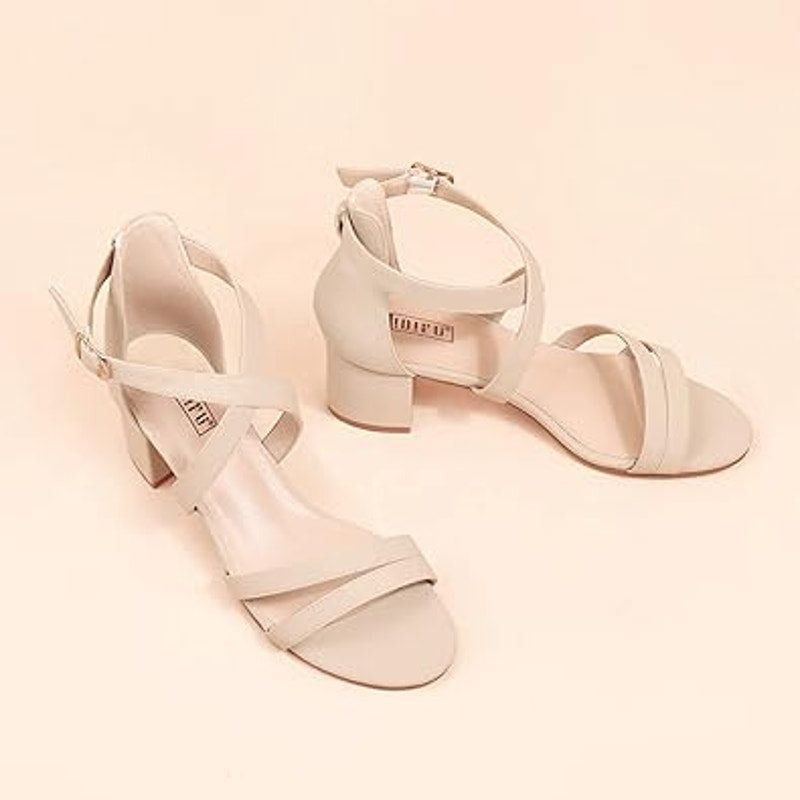 Other idifu Womens 9.5 Pink Tan Open Toe Block Heel Sandals Size US 9.5 / IT 39.5 - 4 Thumbnail