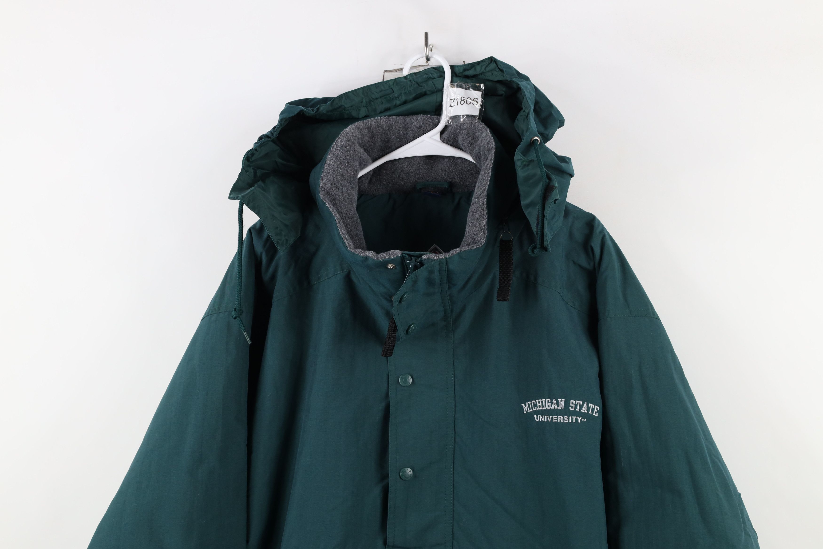 Vintage Vintage 90s Michigan University Lined Hooded Anorak Jacket Size US L / EU 52-54 / 3 - 2 Thumbnail