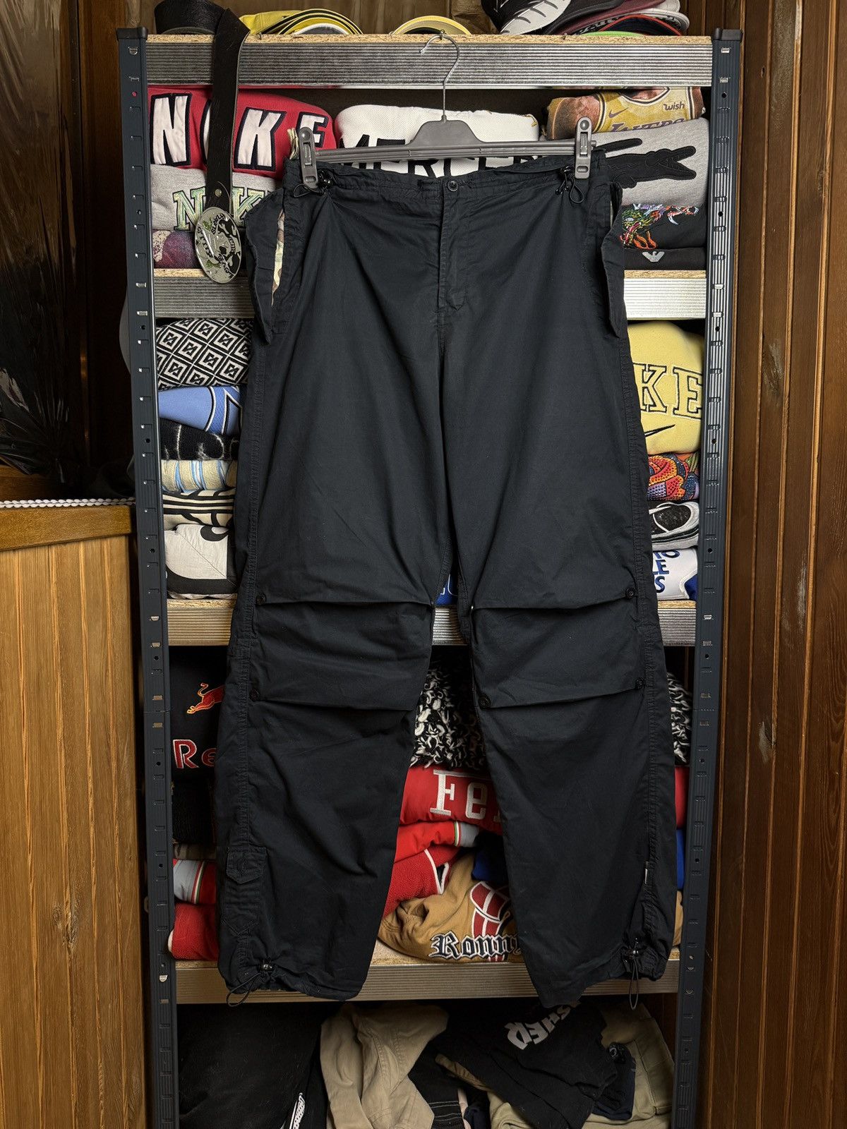 Maharishi Baggy Pants Camo Black Y2K Japan