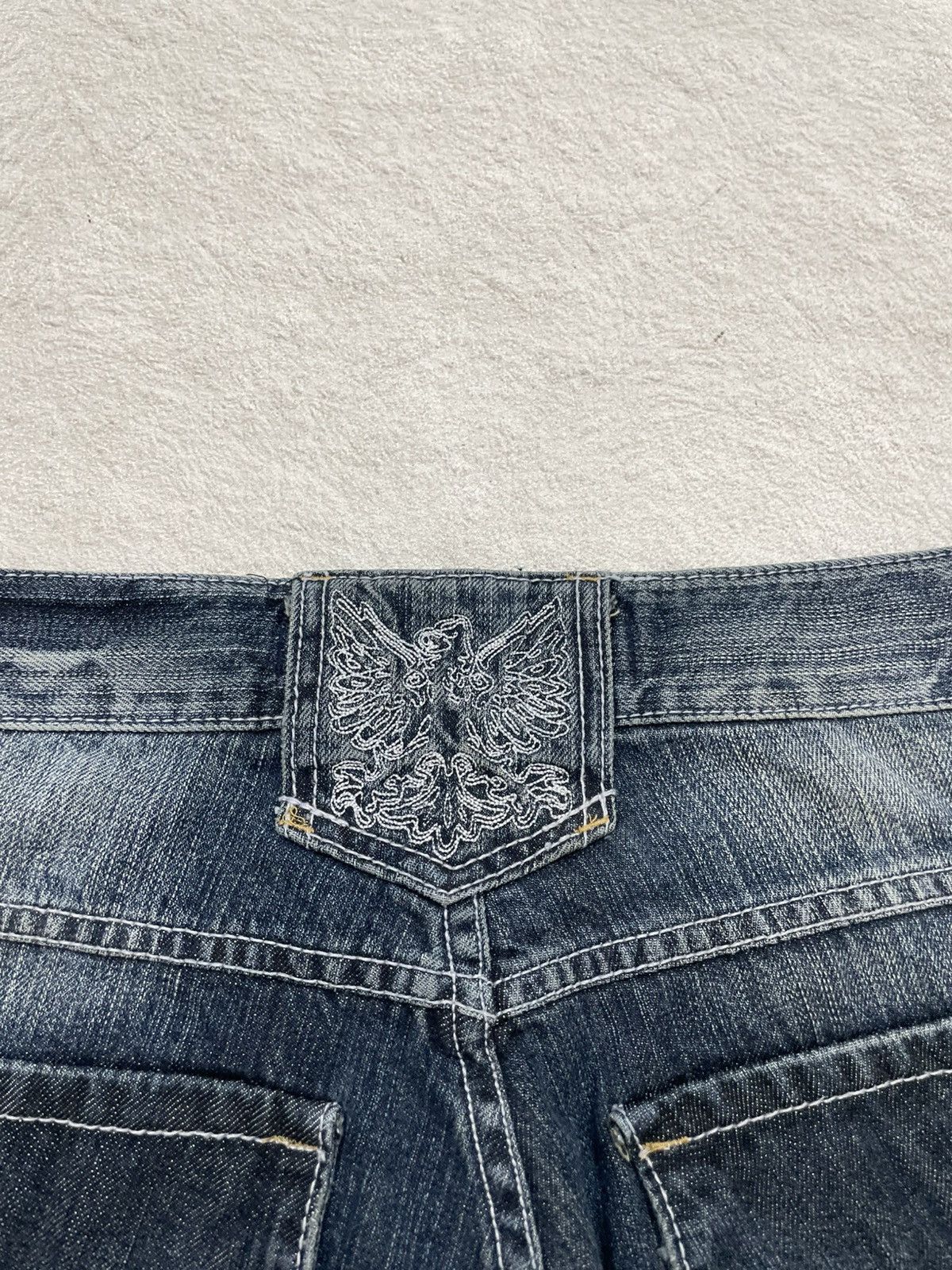 Number (N)ine 2000s Kapital Dark Indigo Denim Washed Distressed ifsix LGB Size US 31 - 10 Thumbnail