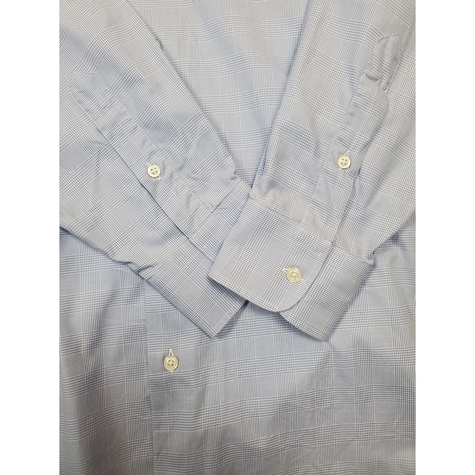 Robert Talbott Men's Robert Talbott 16.5- 35 Blue Button Up Dress Shirt Size US L / EU 52-54 / 3 - 5 Thumbnail