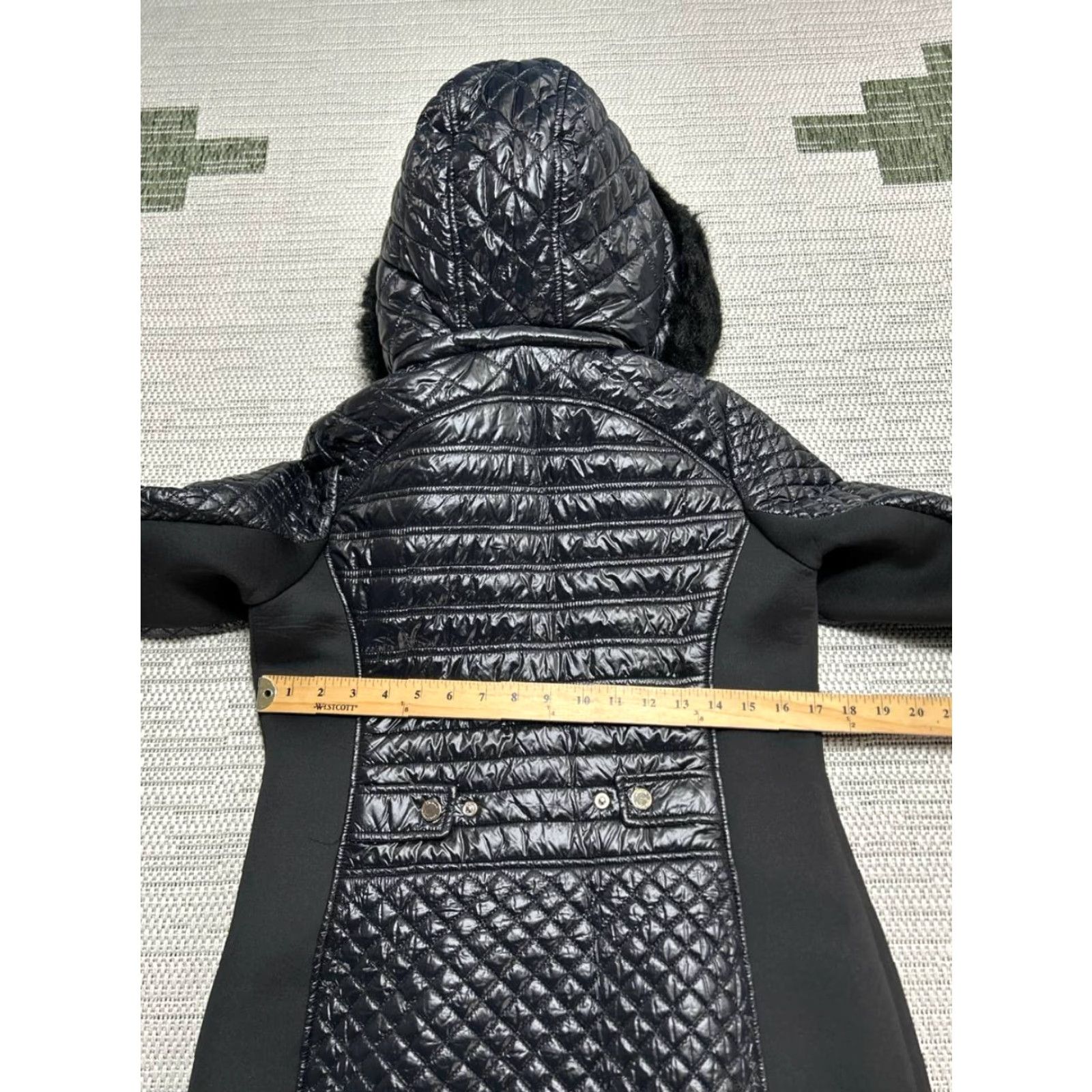 Michael Kors Michael Kors Quilted Coat Womens Small Blue Nylon Lined Faux Fur Trim Hooded Coat Size S / US 4 / IT 40 - 6 Thumbnail
