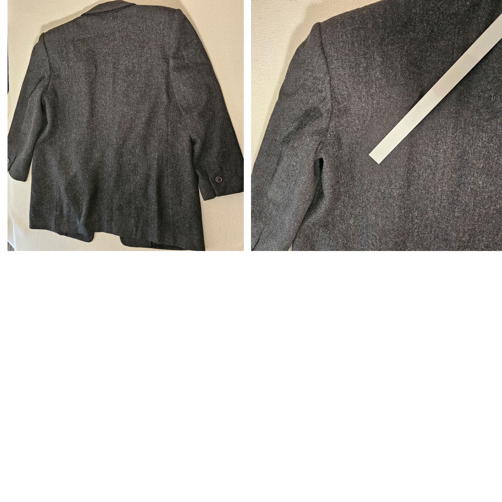 Vintage VINTAGE harvé benard Blazer Wool Dark Gray 16W Petite Pockets Womens Size XXL / US 16-18 / IT 52-54 - 8 Thumbnail