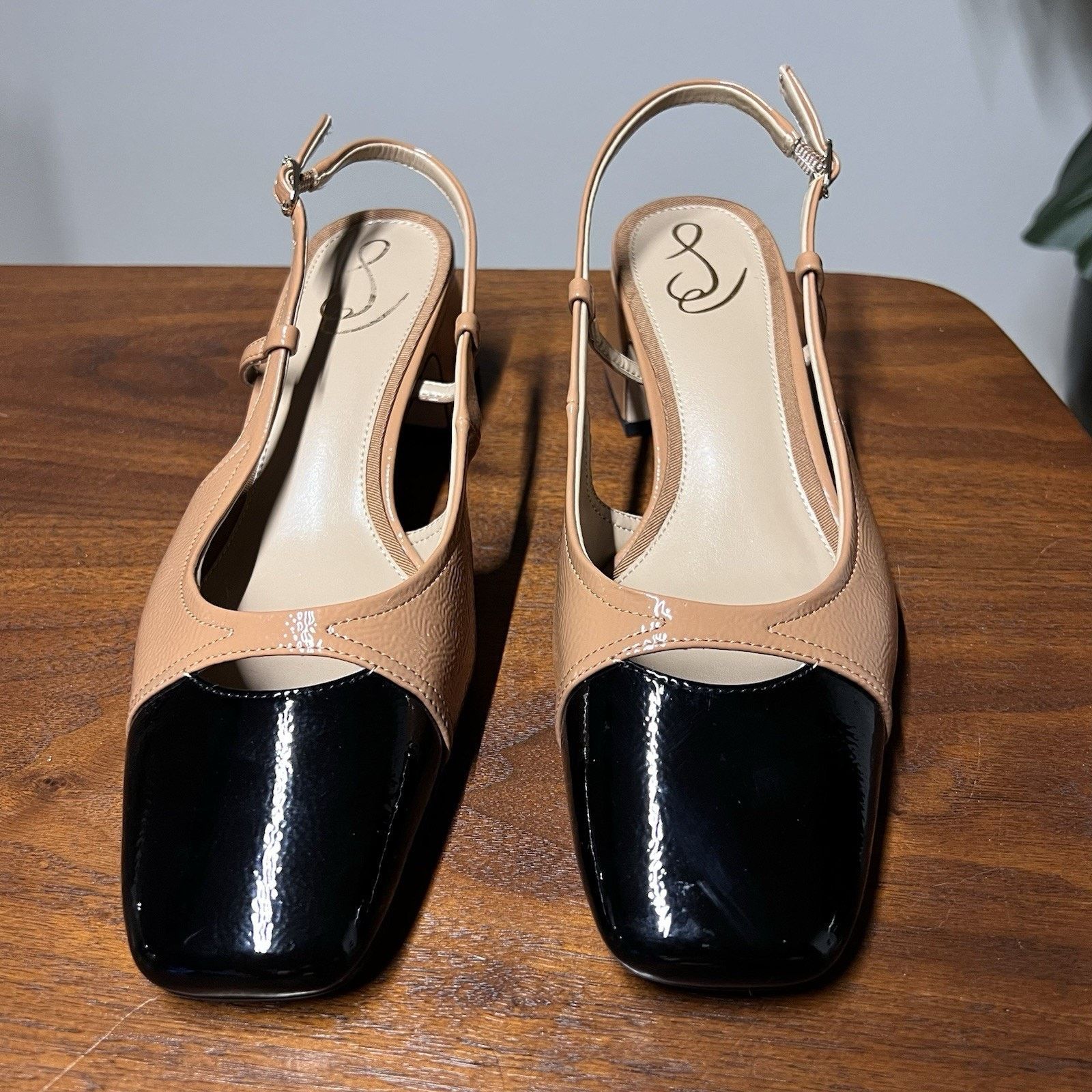 Sam Edelman Sam Edelman Tarra Slingback Pump (9) Block Heel Cap Toe Size US 9 / IT 39 - 1 Thumbnail