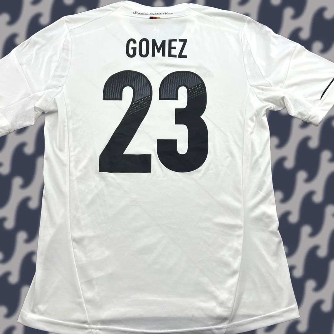 Adidas Germany 2012 2013 Mario Gomez Home Adidas Shirt Football Mens Medium White Jersey Shirt Size US M / EU 48-50 / 2 - 1 Thumbnail