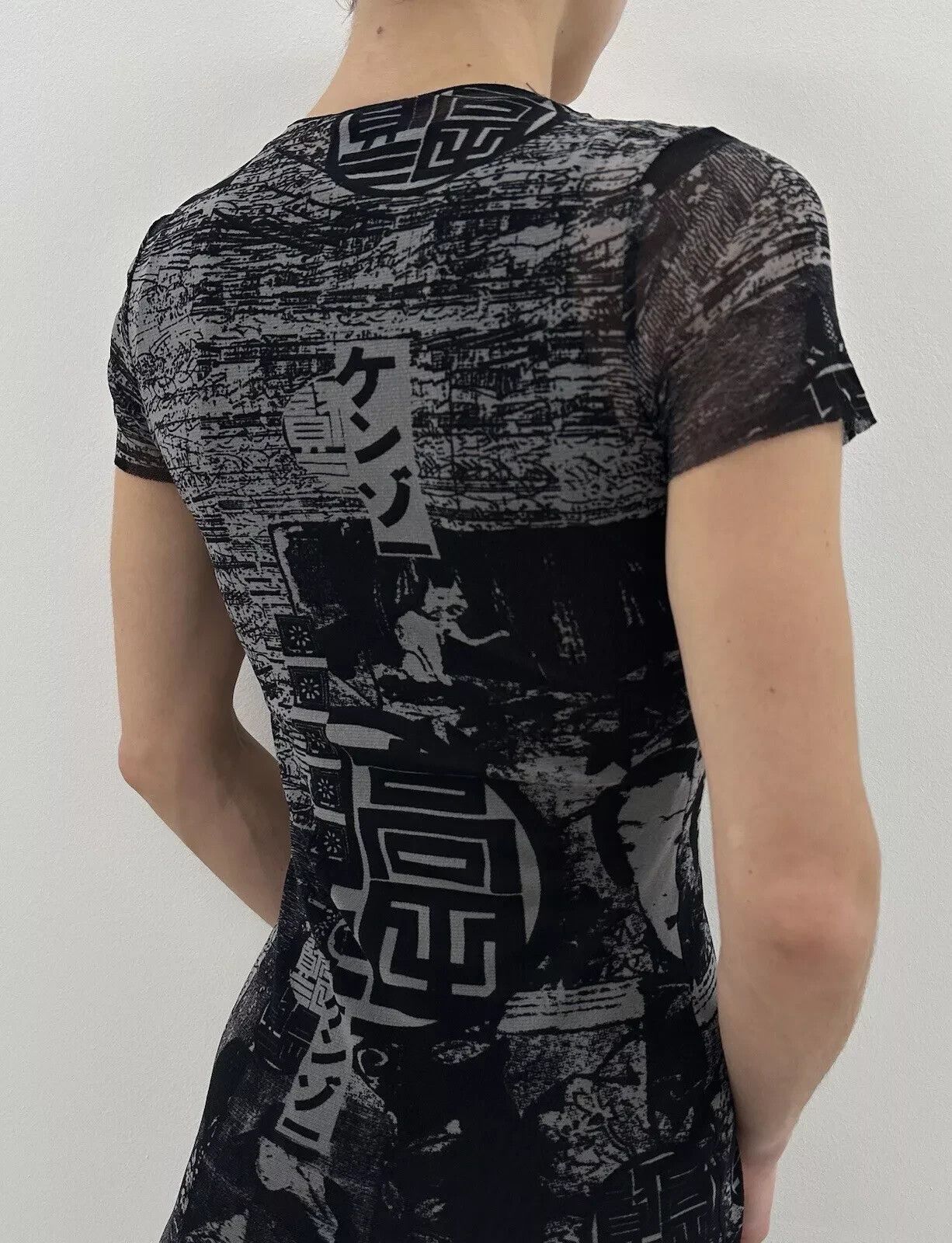 Kenzo Vintage Kenzo Jeans Sheer Mesh Long Dress Asian Tokyo y2k Size M / US 6-8 / IT 42-44 - 16 Thumbnail