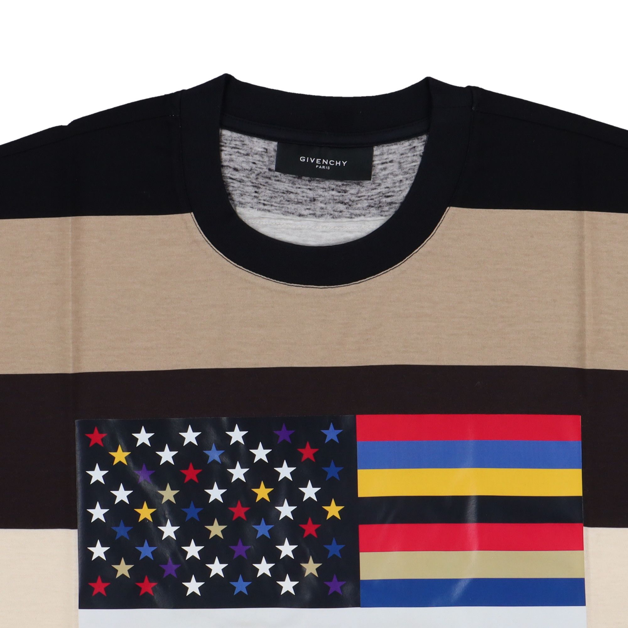Givenchy Multicolour Striped Flag Print Oversized T-Shirt Size US S / EU 44-46 / 1 - 5 Thumbnail