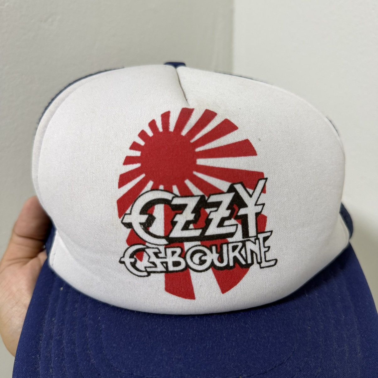 Ozzy Osbourne Vintage 80s/90s Ozzy Osbourne "Rising Sun" Logo Trucker Hat Size ONE SIZE - 4 Thumbnail