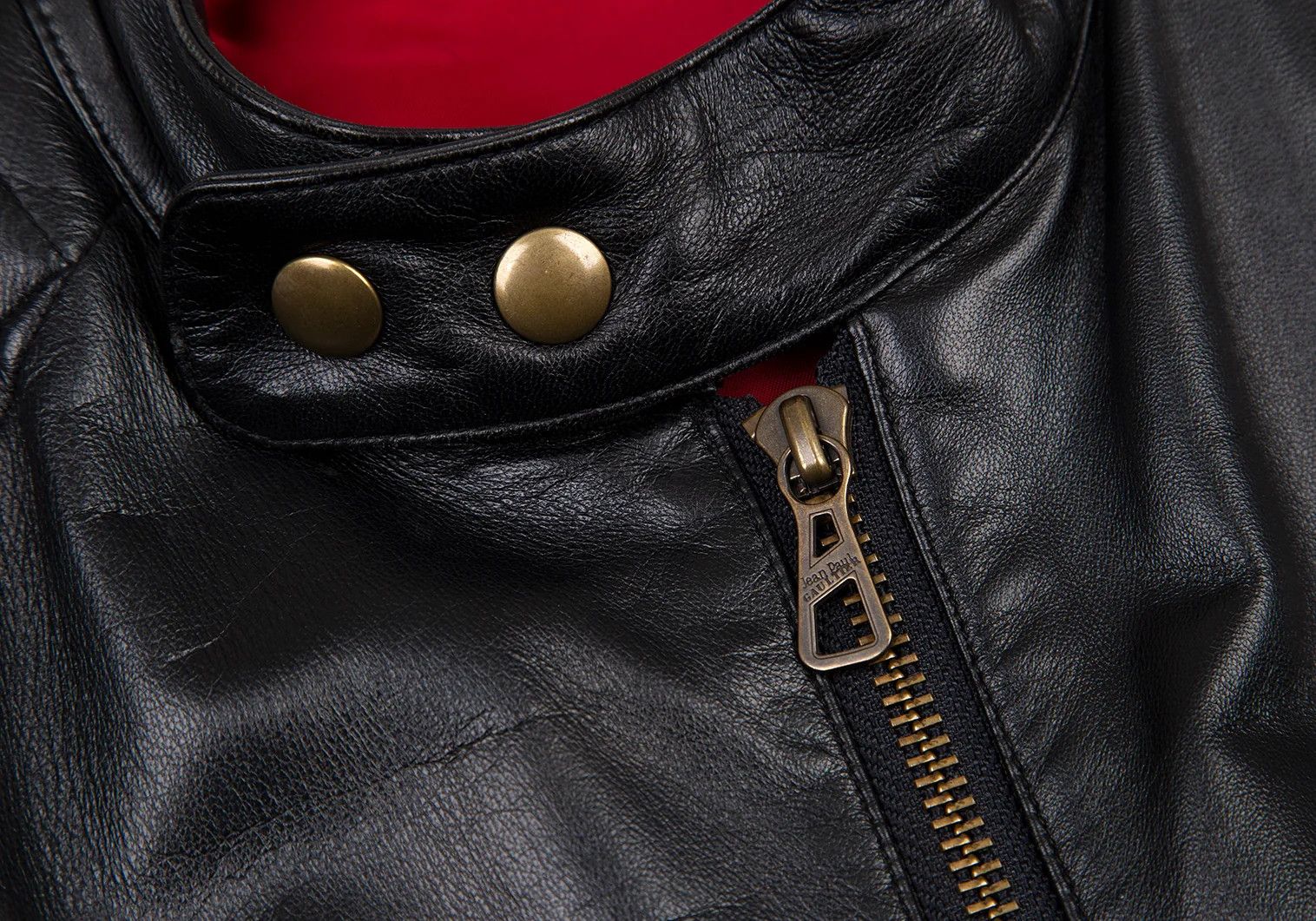 Jean Paul Gaultier Patch Design Lamb Leather Single Rider Jacket Black Size 48 Size US M / EU 48-50 / 2 - 5 Thumbnail