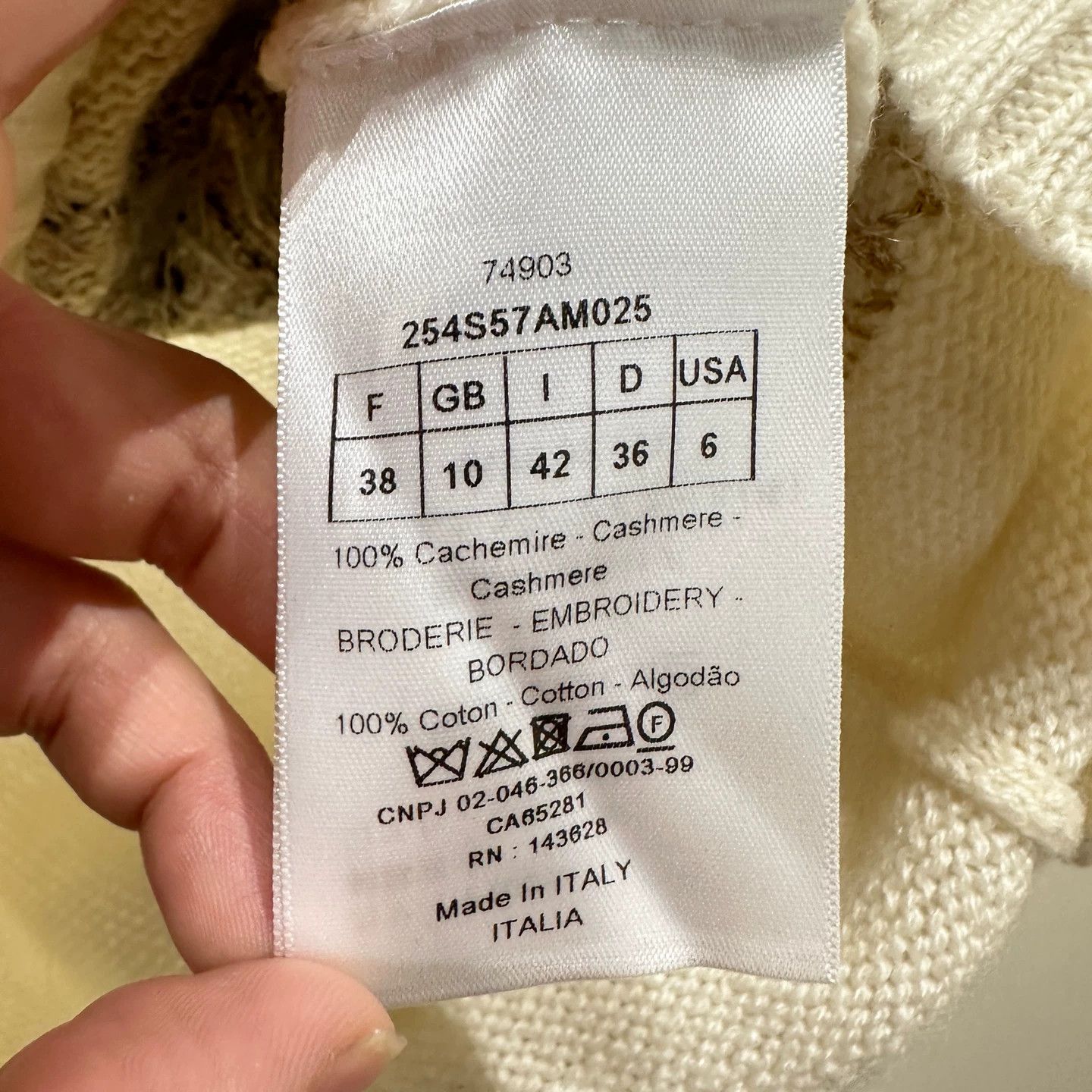 Christian Dior Monsieur Dior 38 Red-crowned Crane Embroidery Cashmere Knit mar596 Size S / US 4 / IT 40 - 4 Thumbnail