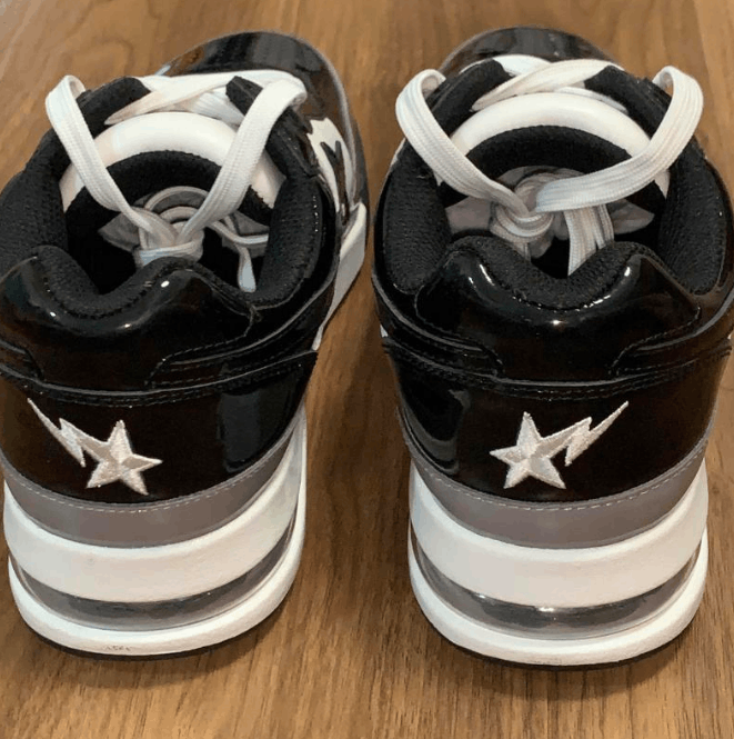 Bape A Bathing Ape Bapesta Roadsta Black White Patent Sneakers Size US 9.5 / EU 42-43 - 3 Thumbnail
