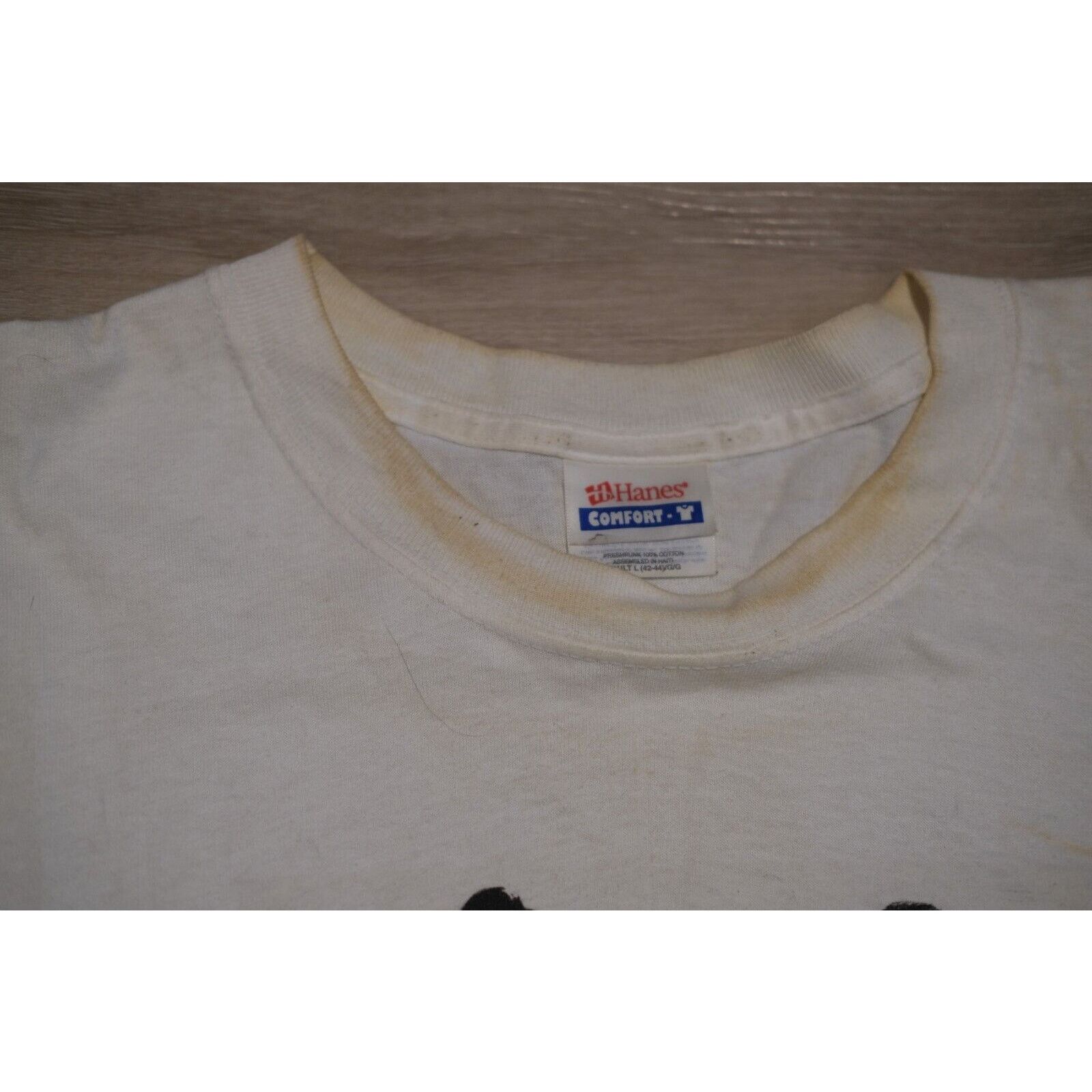 Hanes Vintage 1990s Hanes Mickey Mantle Double Stitch T-Shirt L Size US L / EU 52-54 / 3 - 3 Thumbnail